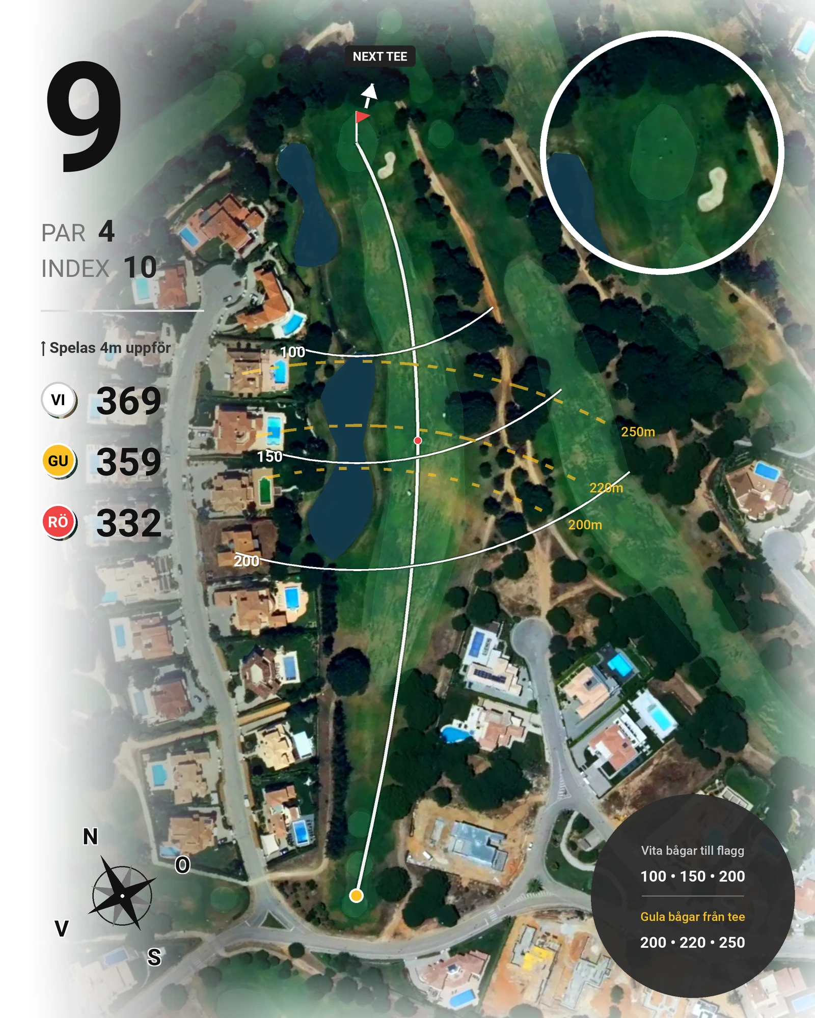 Banguide Vila Sol 19-9 hål 9 karta