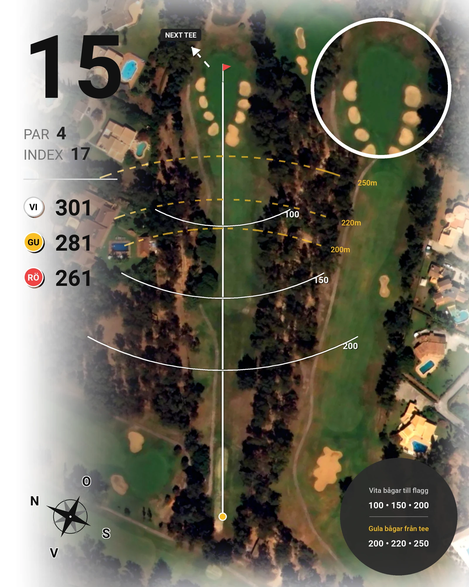 Banguide Penina Championship Course hål 15 karta