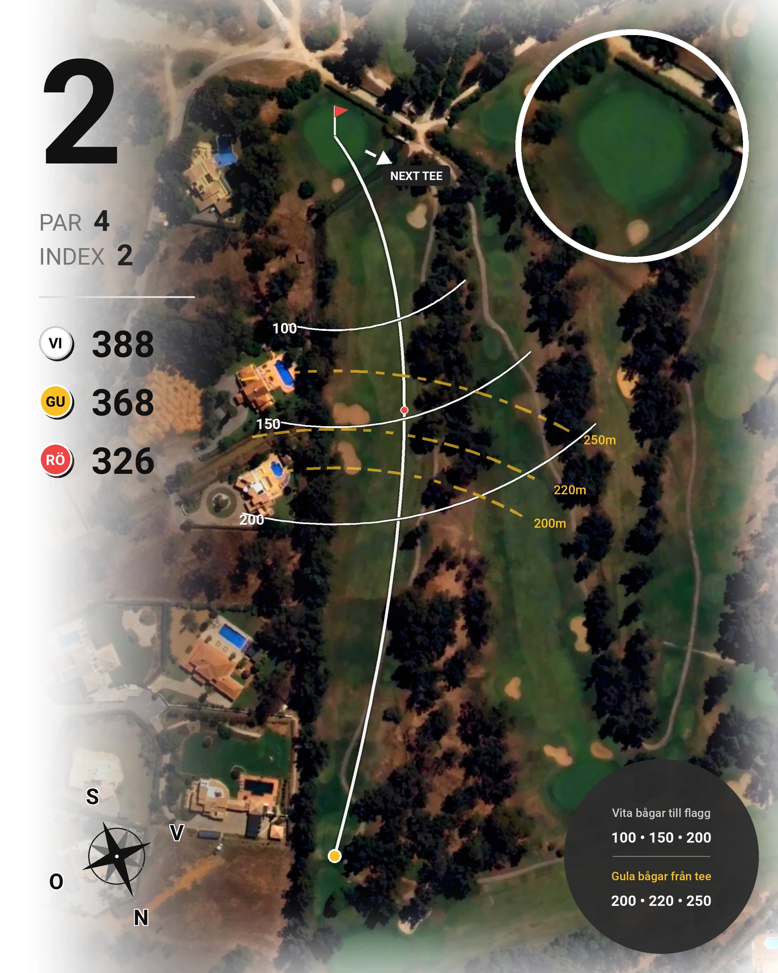 Banguide Penina Championship Course hål 2 karta