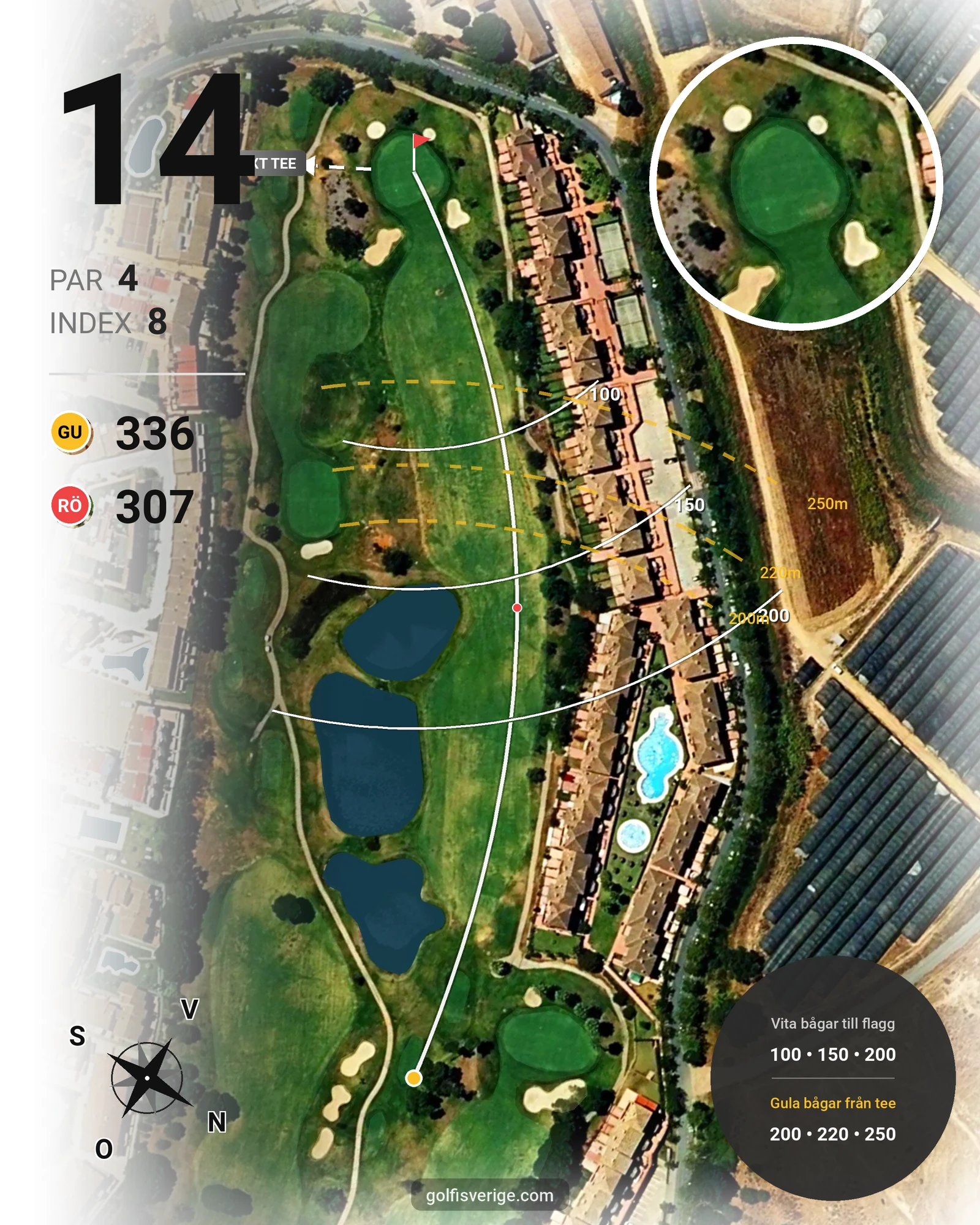 Banguide Islantilla 1-9 19-27 hål 14 karta