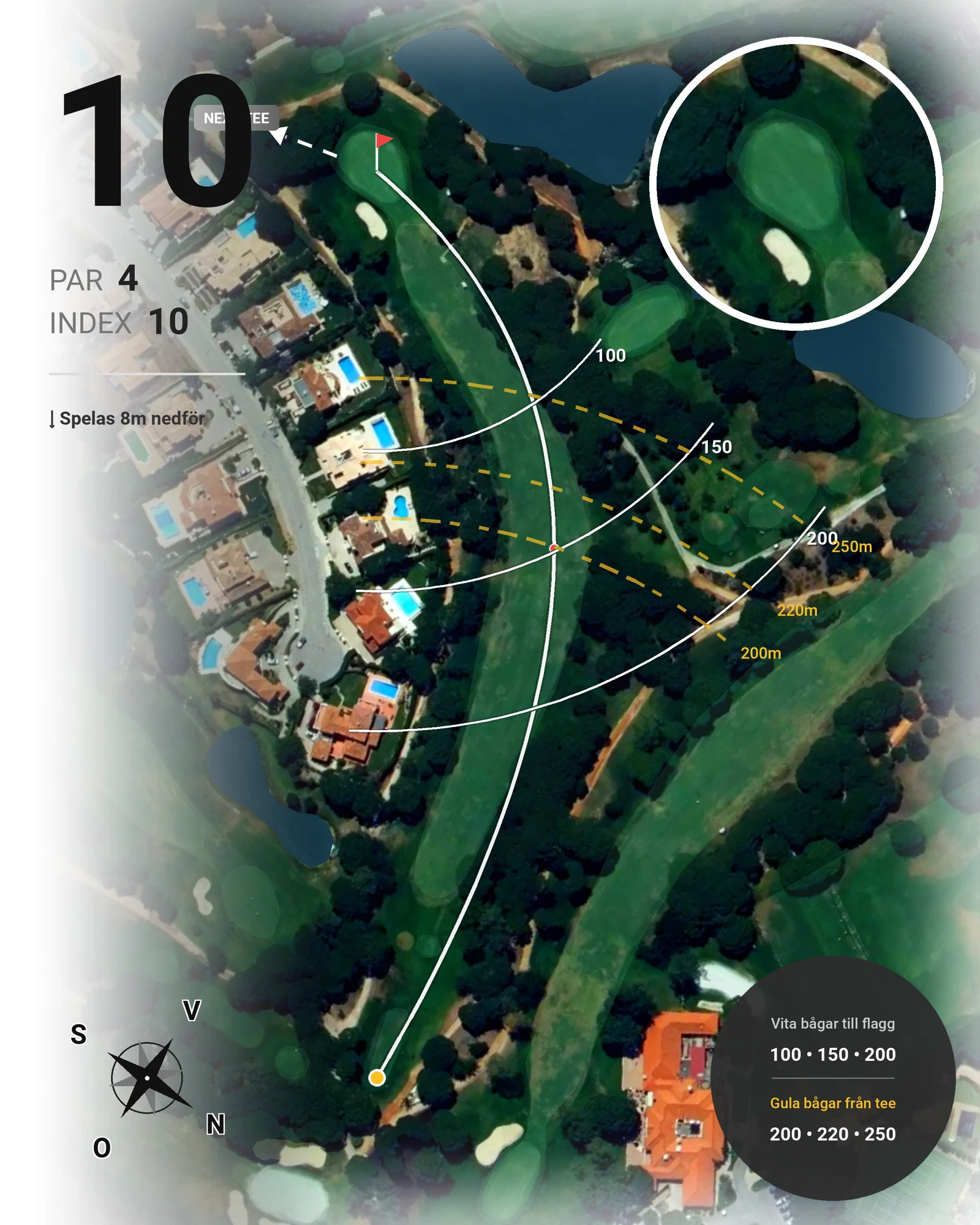 Banguide Vila Sol 1-18 hål 10 karta