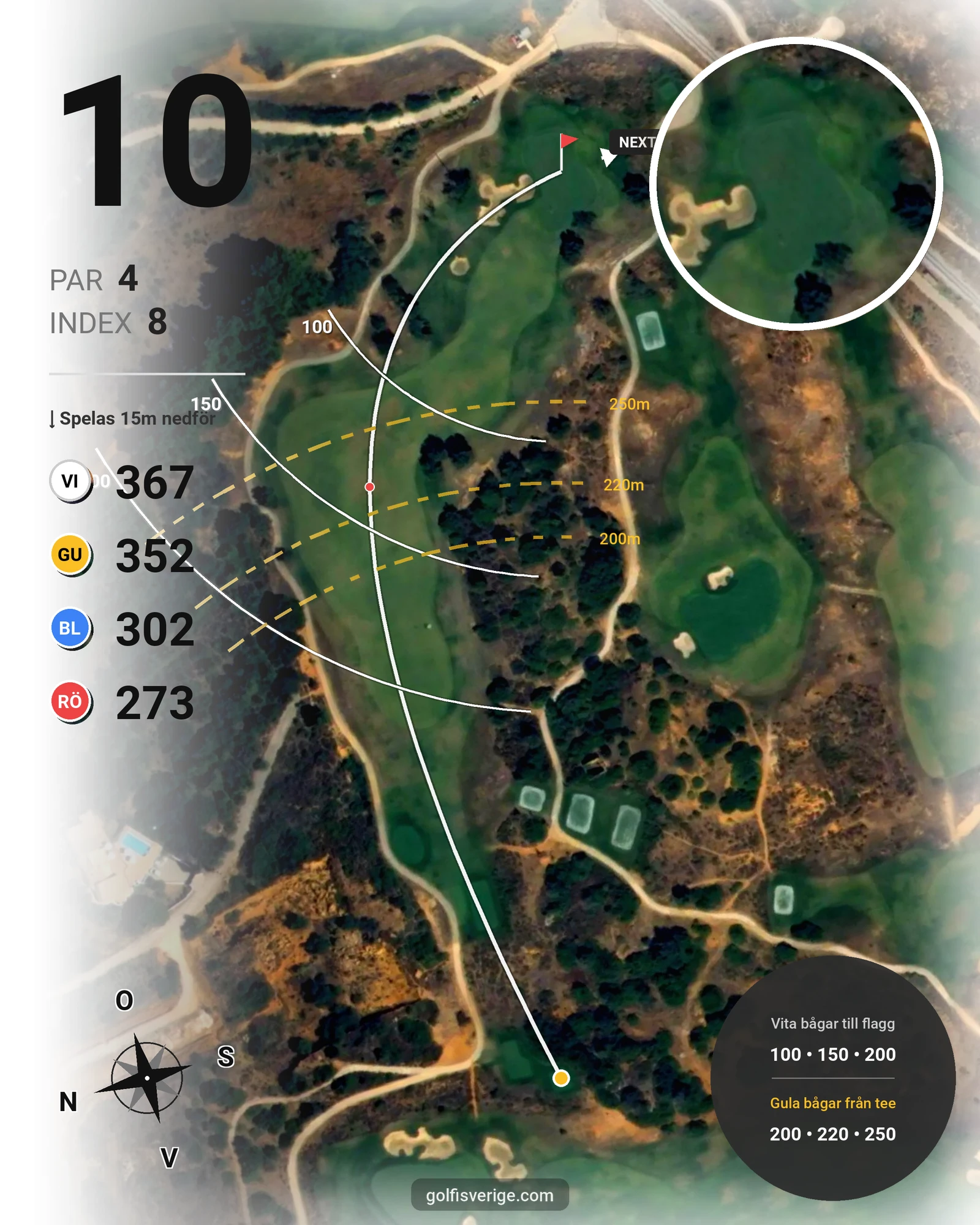 Banguide Palmares Lagos/Praia hål 10 karta