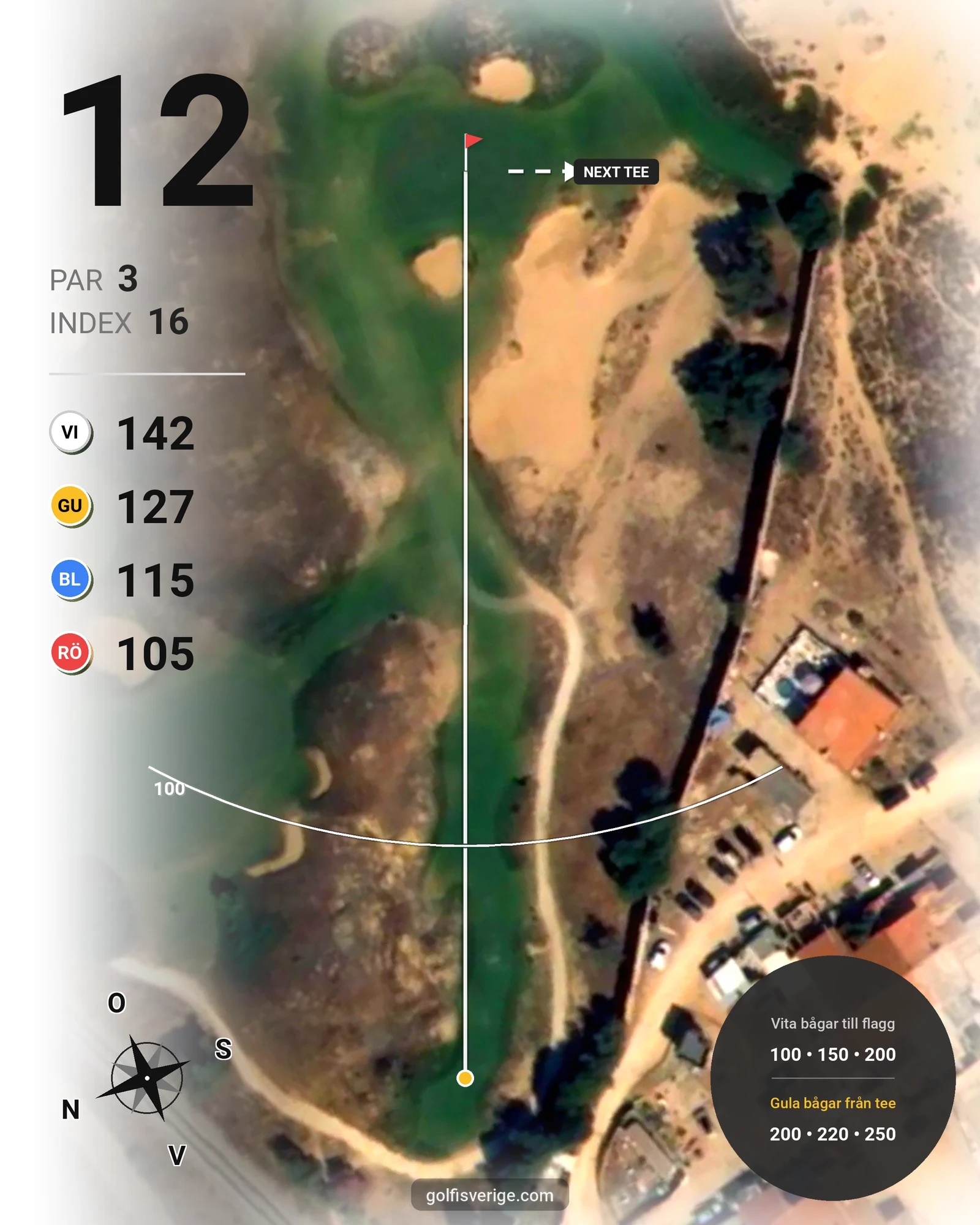 Banguide Palmares Lagos/Praia hål 12 karta