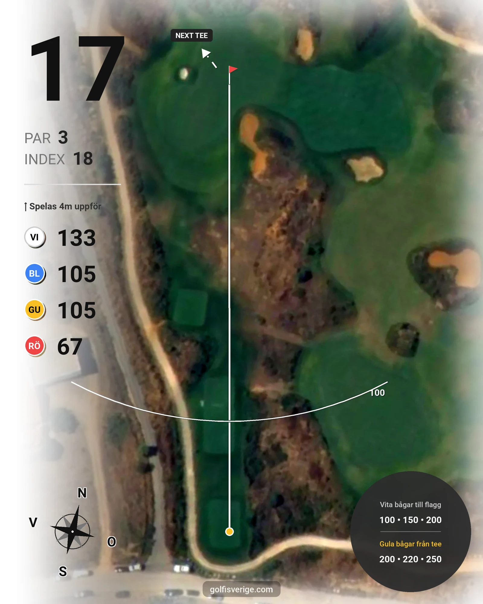 Banguide Palmares Lagos/Praia hål 17 karta
