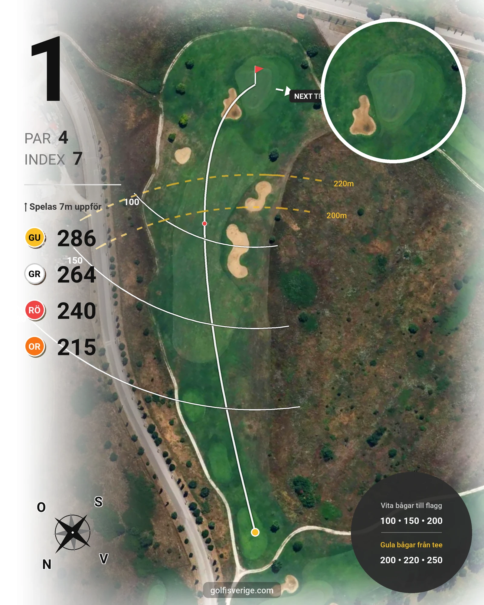Banguide TdC Family på SoloGolf - GolfiSpanien - Hål 1 karta