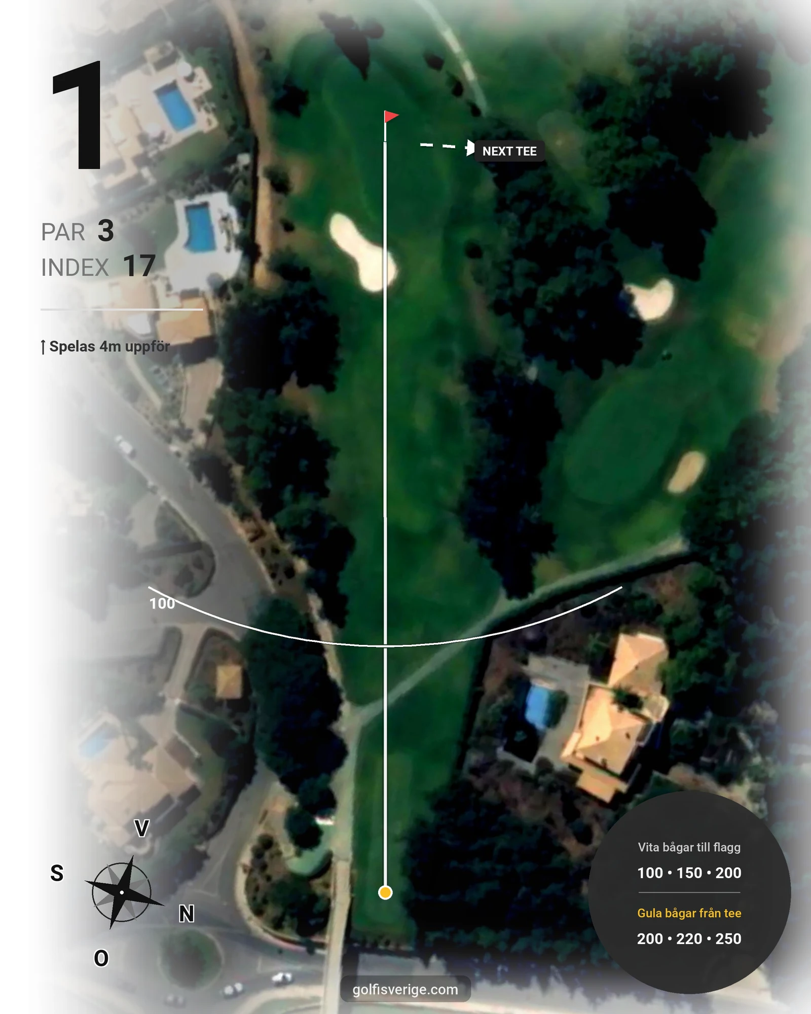 Banguide Alto på SoloGolf - GolfiSpanien - Hål 1 karta