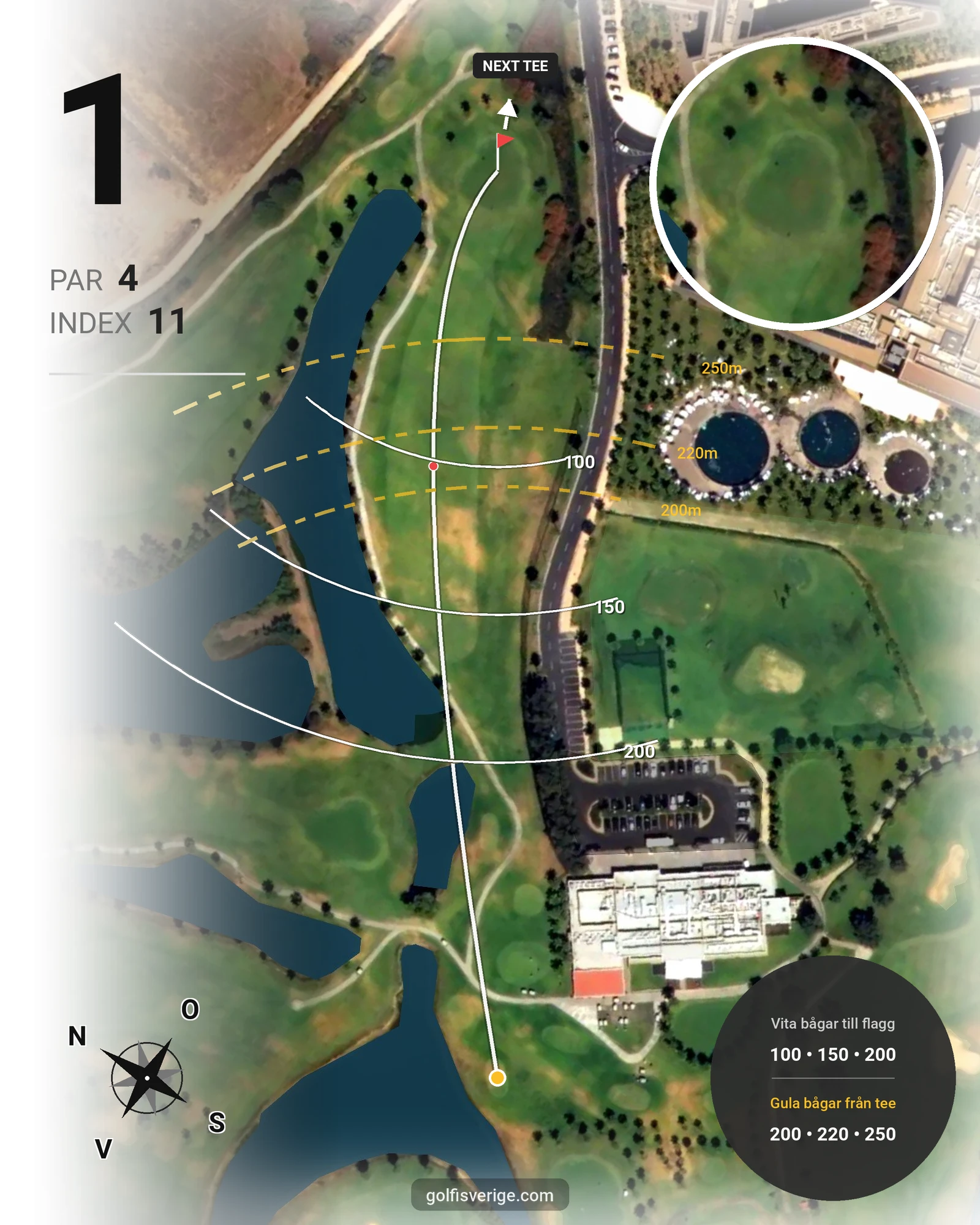 Banguide Salgados på SoloGolf - GolfiSpanien - Hål 1 karta