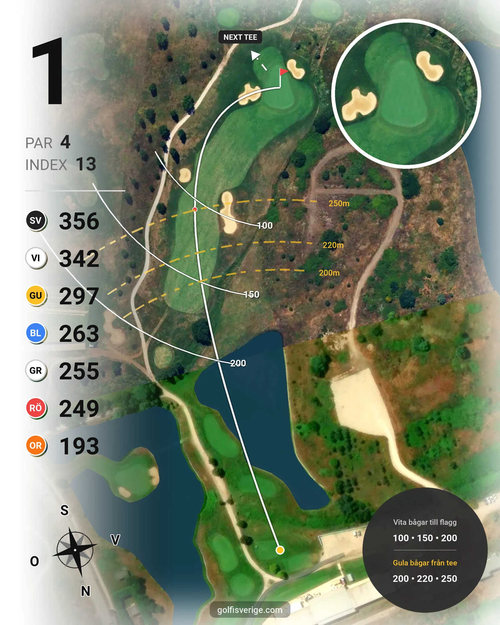 Banguide Terre dei Consoli på SoloGolf - GolfiSpanien - Hål 1 karta