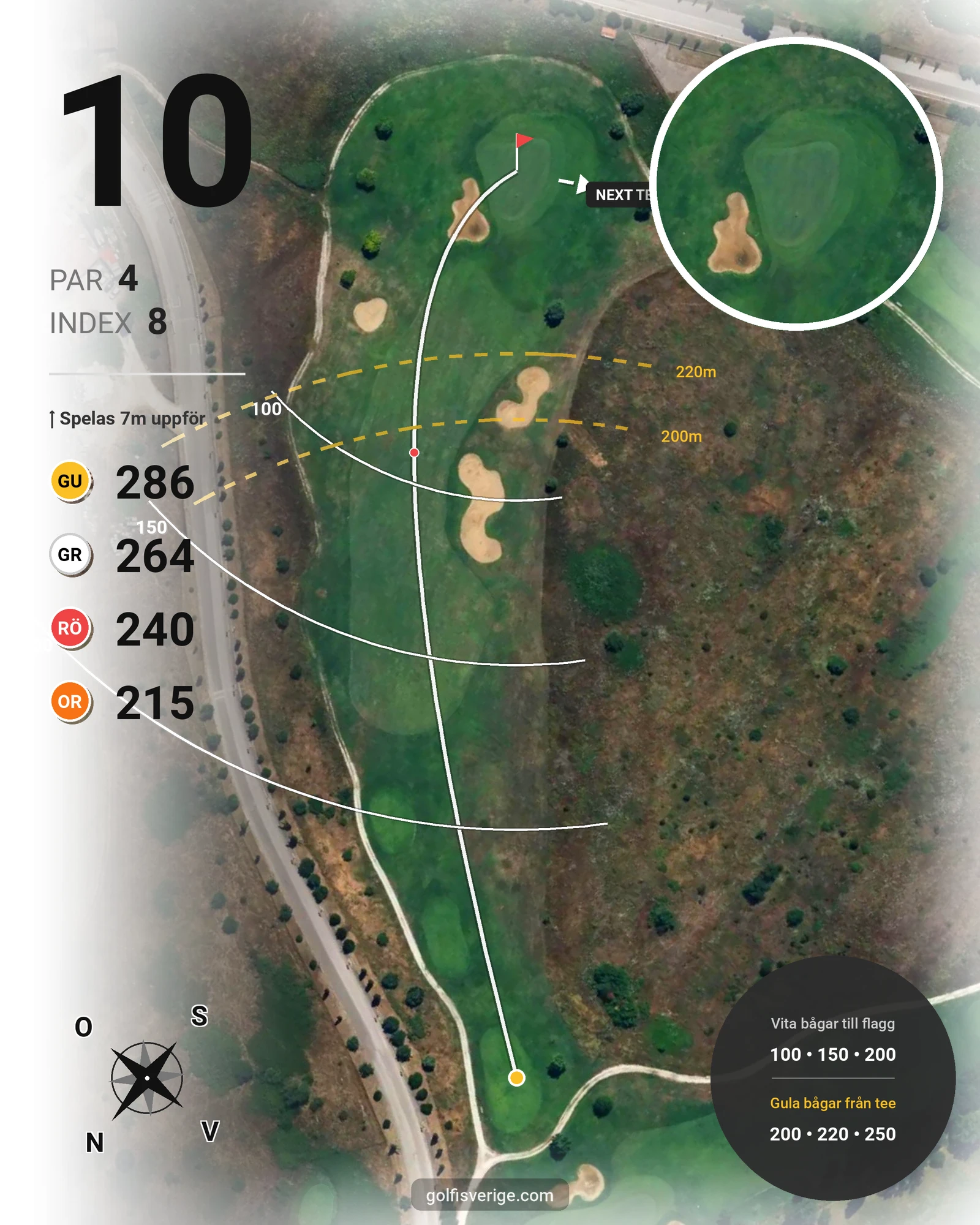 Banguide TdC Family på SoloGolf - GolfiSpanien - Hål 10 karta