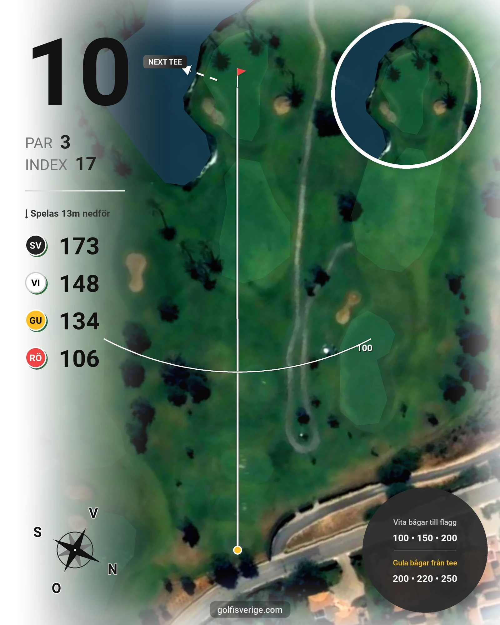 Banguide Gramacho på SoloGolf - GolfiSpanien - Hål 10 karta