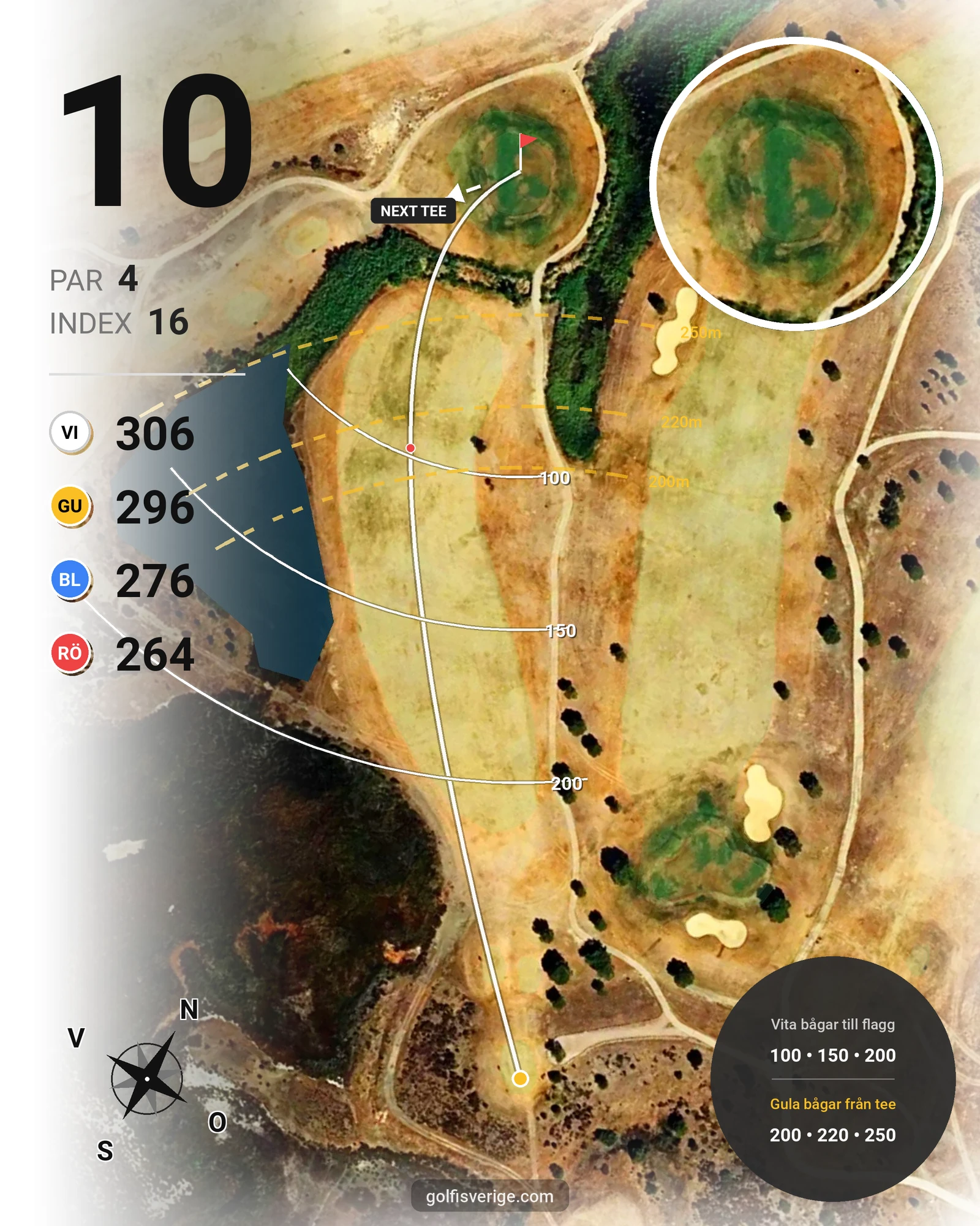 Banguide Isla Canela Links på SoloGolf - GolfiSpanien - Hål 10 karta