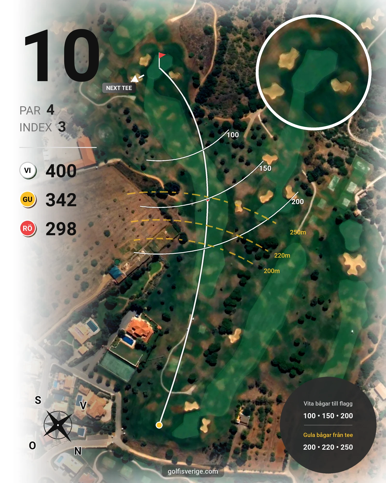 Banguide Boavista på SoloGolf - GolfiSpanien - Hål 10 karta