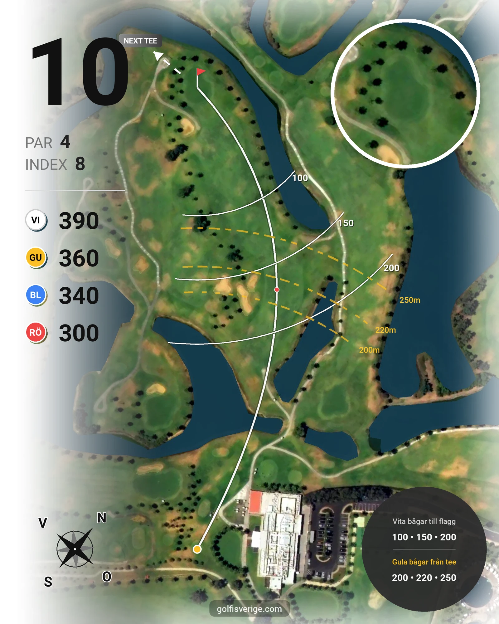 Banguide Salgados på SoloGolf - GolfiSpanien - Hål 10 karta