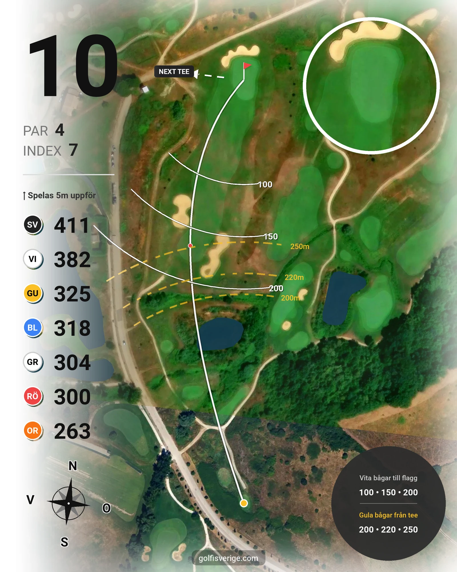 Banguide Terre dei Consoli på SoloGolf - GolfiSpanien - Hål 10 karta