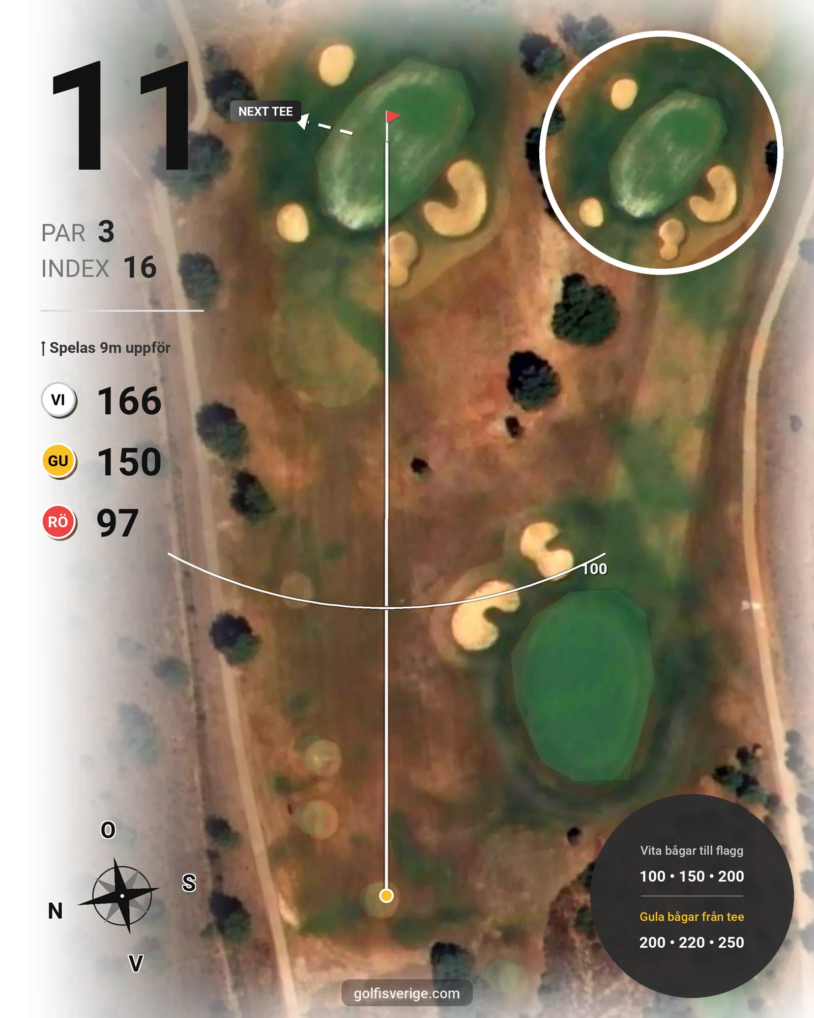 Banguide Morgado på SoloGolf - GolfiSpanien - Hål 11 karta
