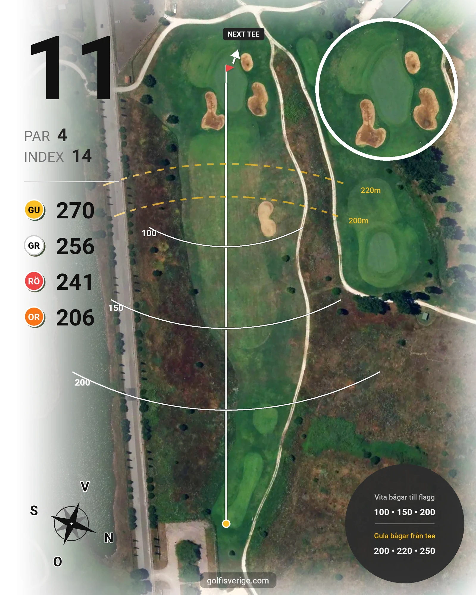 Banguide TdC Family på SoloGolf - GolfiSpanien - Hål 11 karta