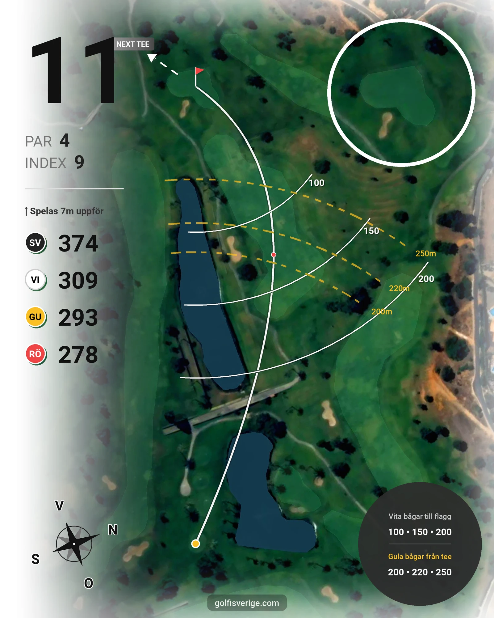 Banguide Gramacho på SoloGolf - GolfiSpanien - Hål 11 karta