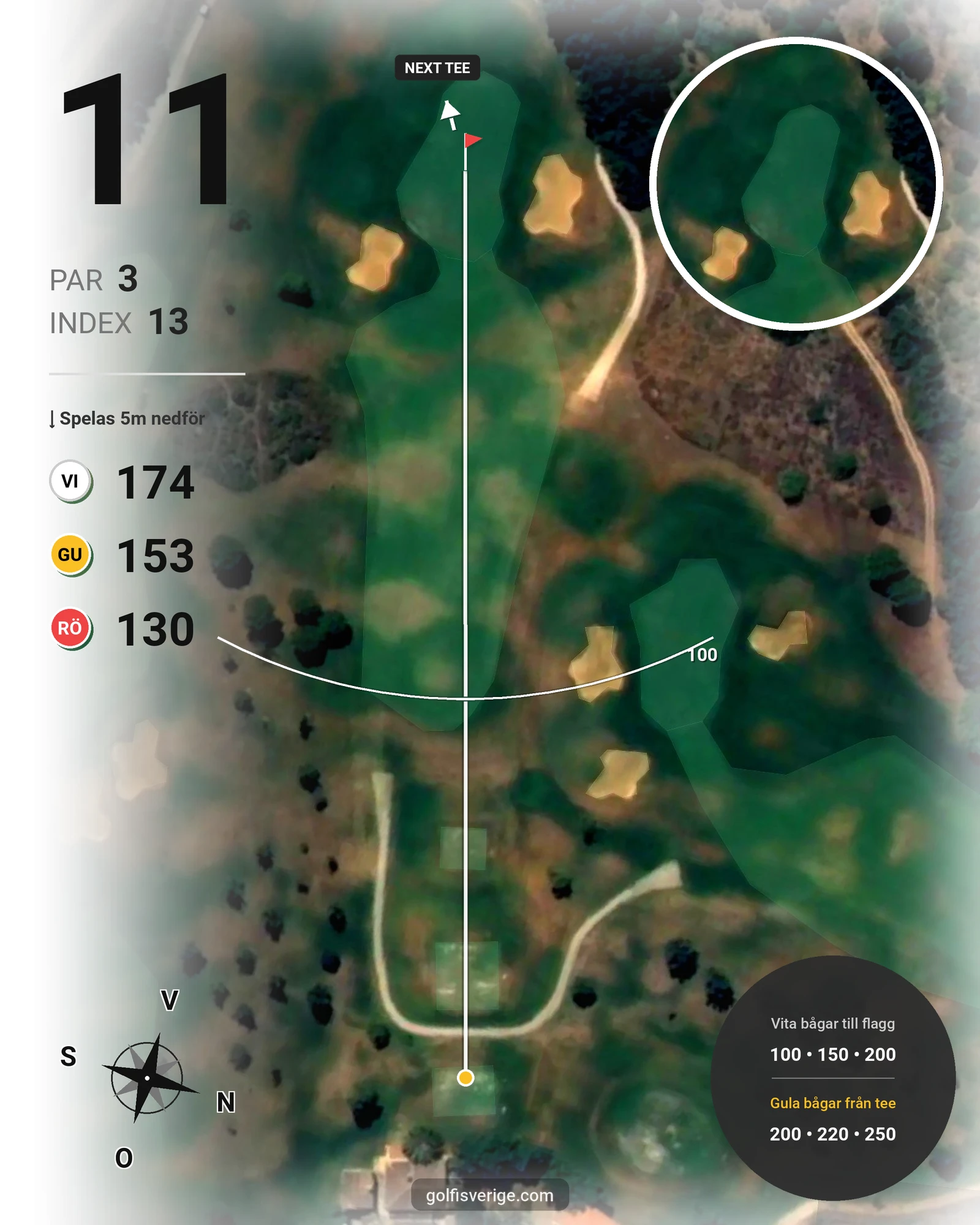 Banguide Boavista på SoloGolf - GolfiSpanien - Hål 11 karta