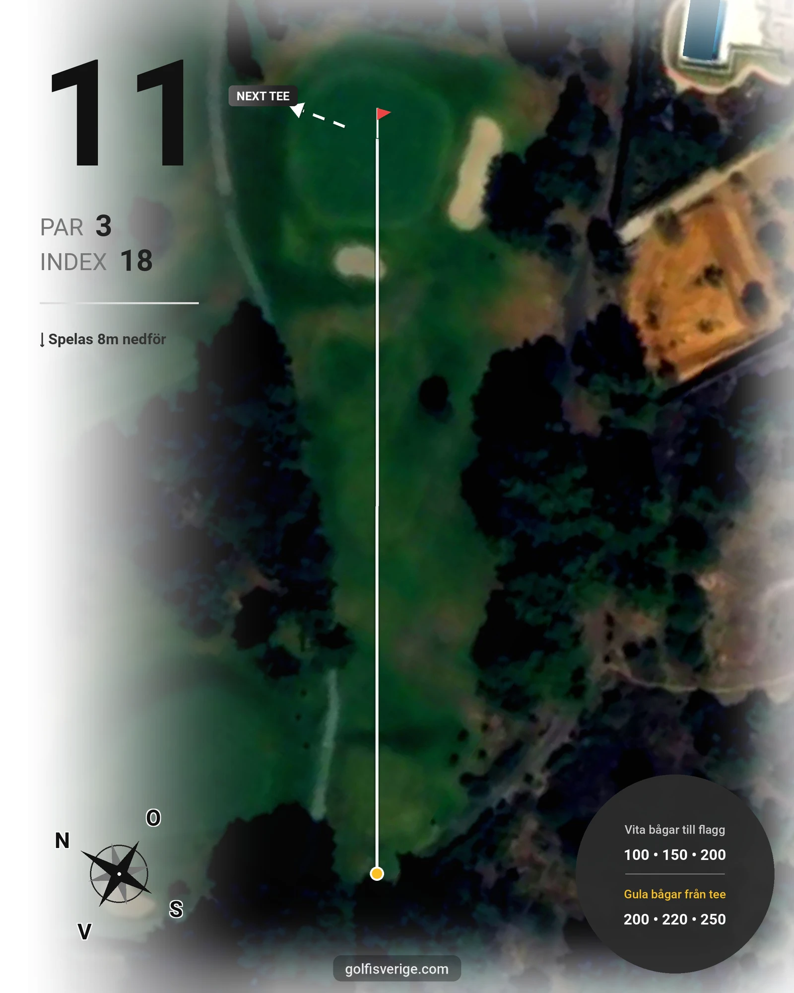 Banguide Alto på SoloGolf - GolfiSpanien - Hål 11 karta