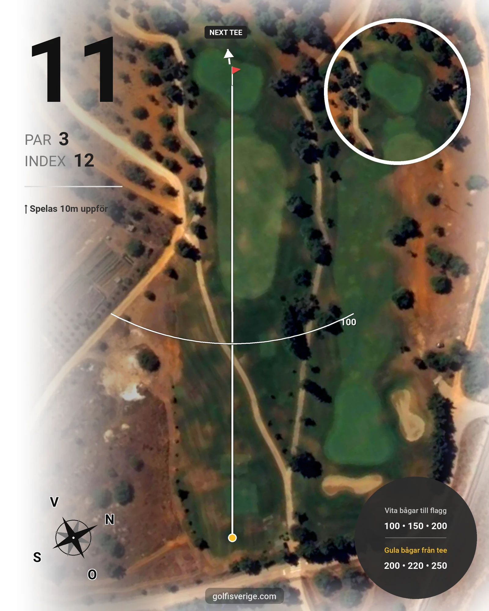 Banguide Silves på SoloGolf - GolfiSpanien - Hål 11 karta