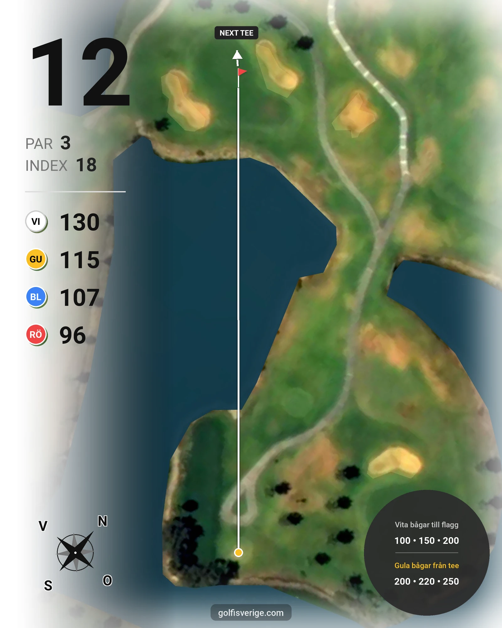 Banguide Salgados på SoloGolf - GolfiSpanien - Hål 12 karta