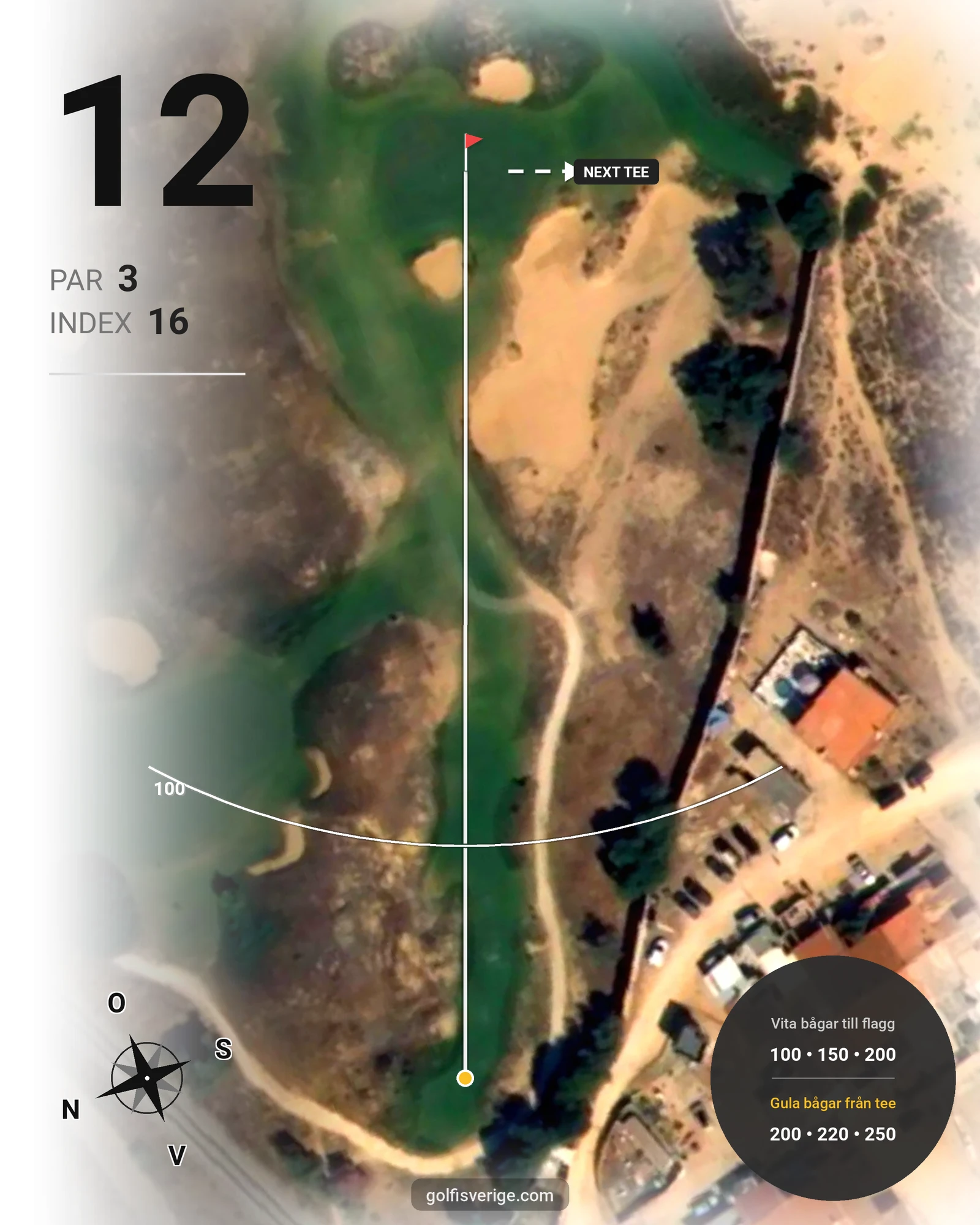 Banguide Palmares Lagos/Praia på SoloGolf - GolfiSpanien - Hål 12 karta