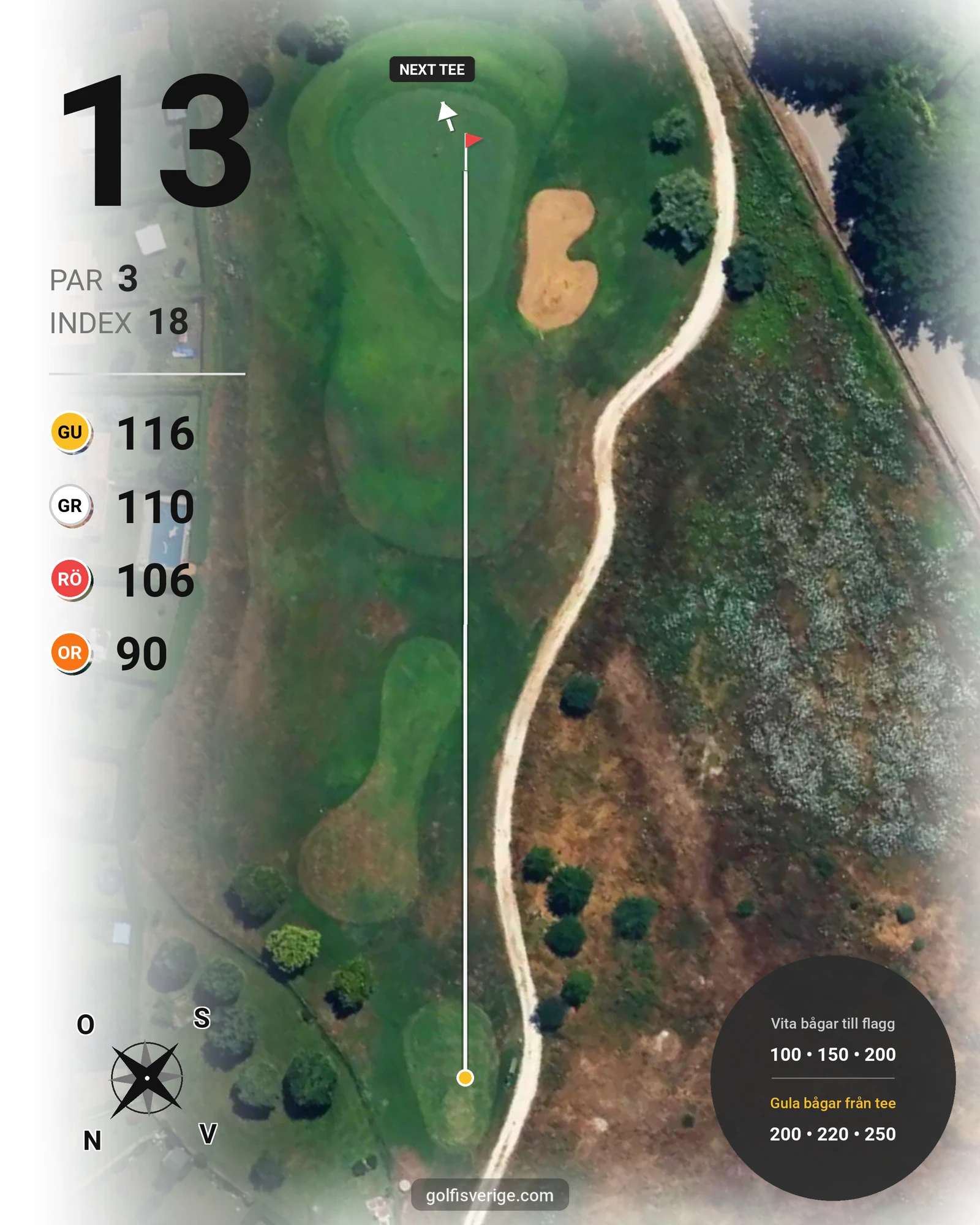 Banguide TdC Family på SoloGolf - GolfiSpanien - Hål 13 karta