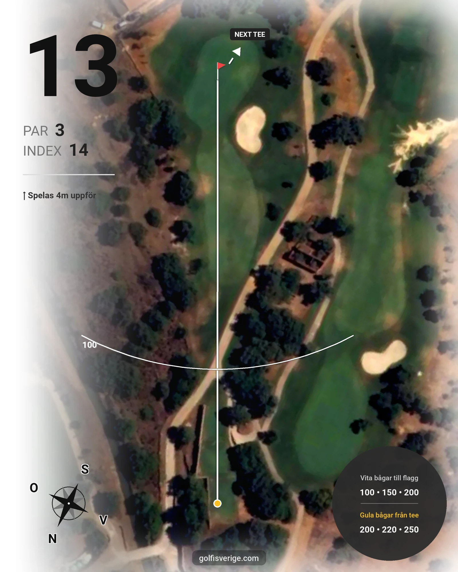 Banguide Silves på SoloGolf - GolfiSpanien - Hål 13 karta