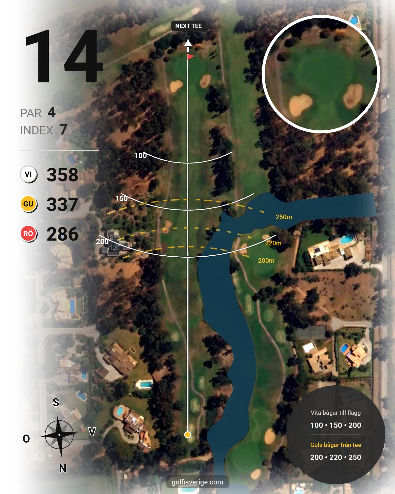 Banguide Penina Championship Course på SoloGolf - GolfiSpanien - Hål 14 karta