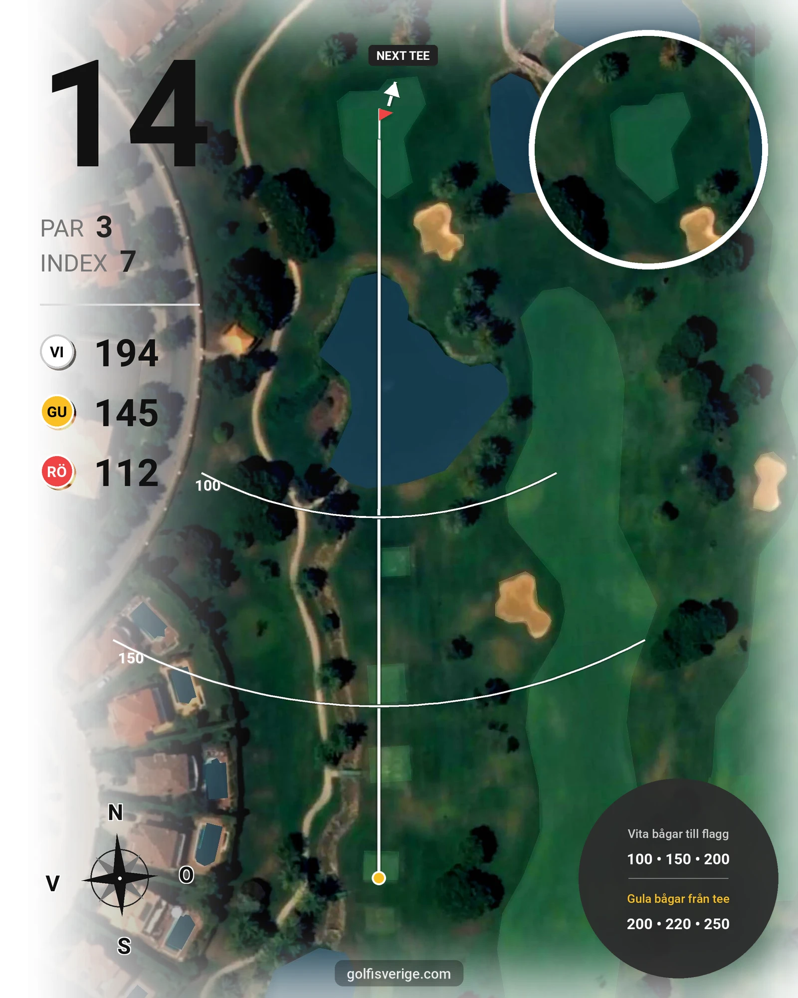 Banguide Boavista på SoloGolf - GolfiSpanien - Hål 14 karta