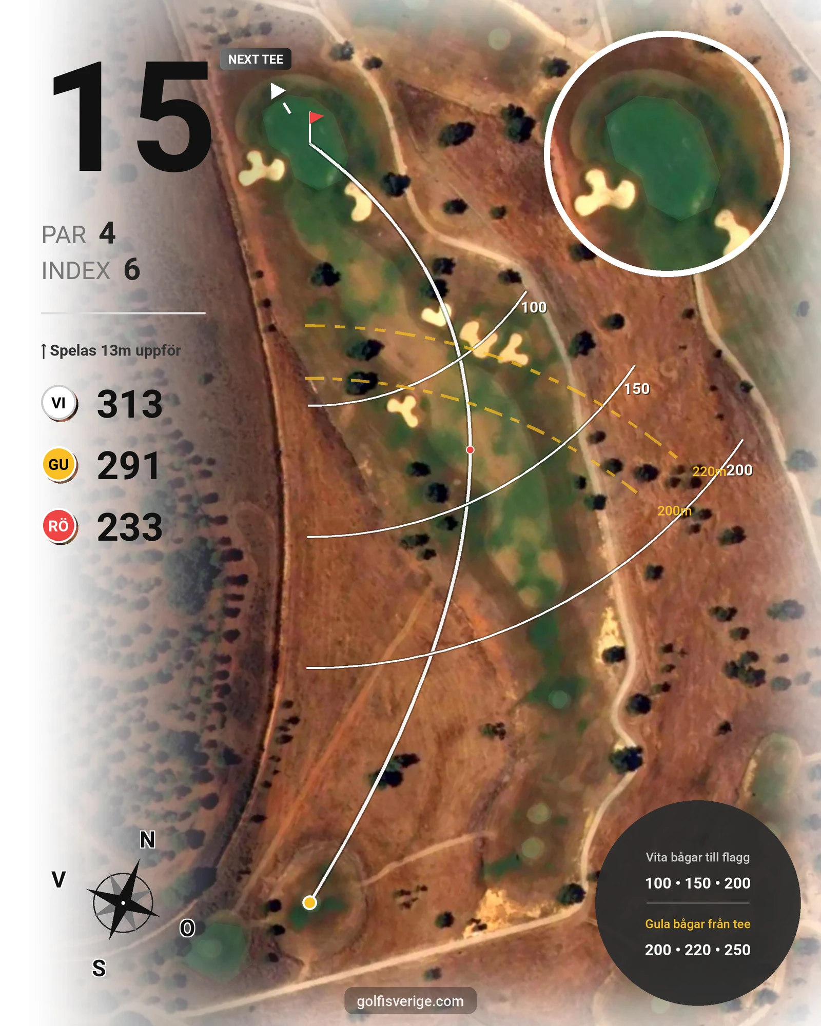 Banguide Morgado på SoloGolf - GolfiSpanien - Hål 15 karta