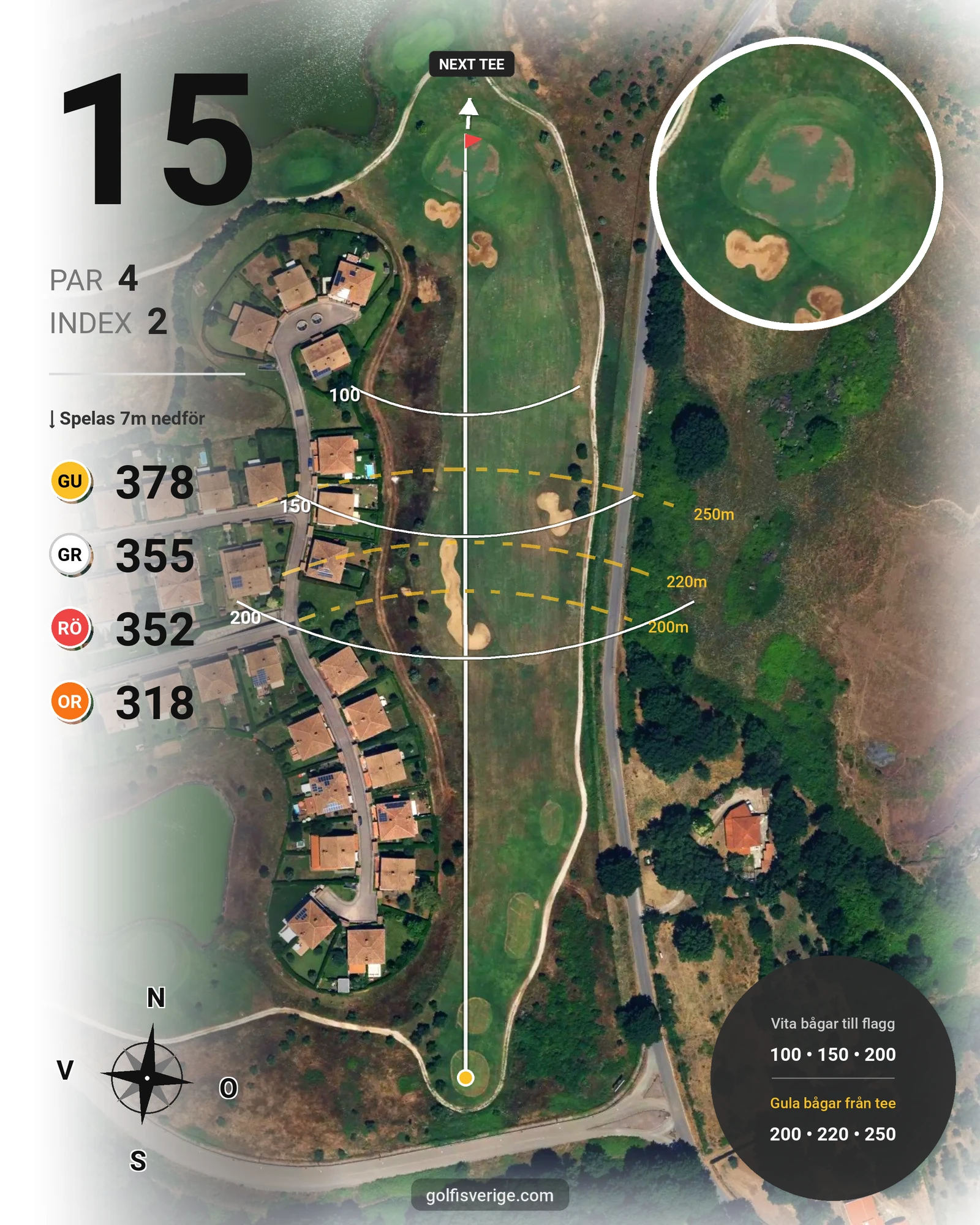 Banguide TdC Family på SoloGolf - GolfiSpanien - Hål 15 karta