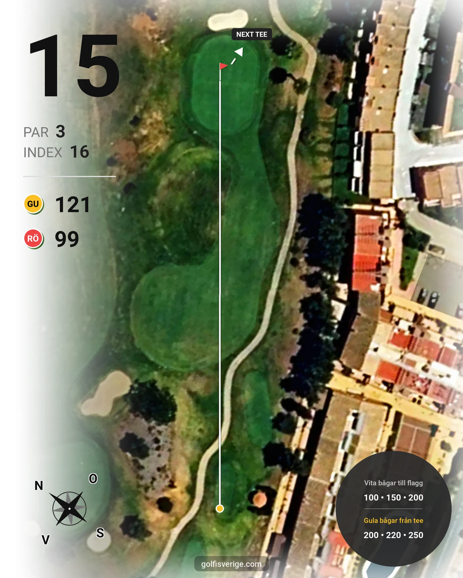 Banguide Islantilla 10-27 på SoloGolf - GolfiSpanien - Hål 15 karta