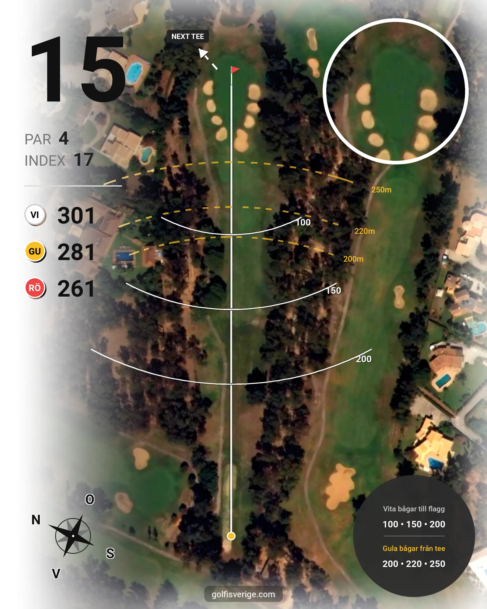 Banguide Penina Championship Course på SoloGolf - GolfiSpanien - Hål 15 karta