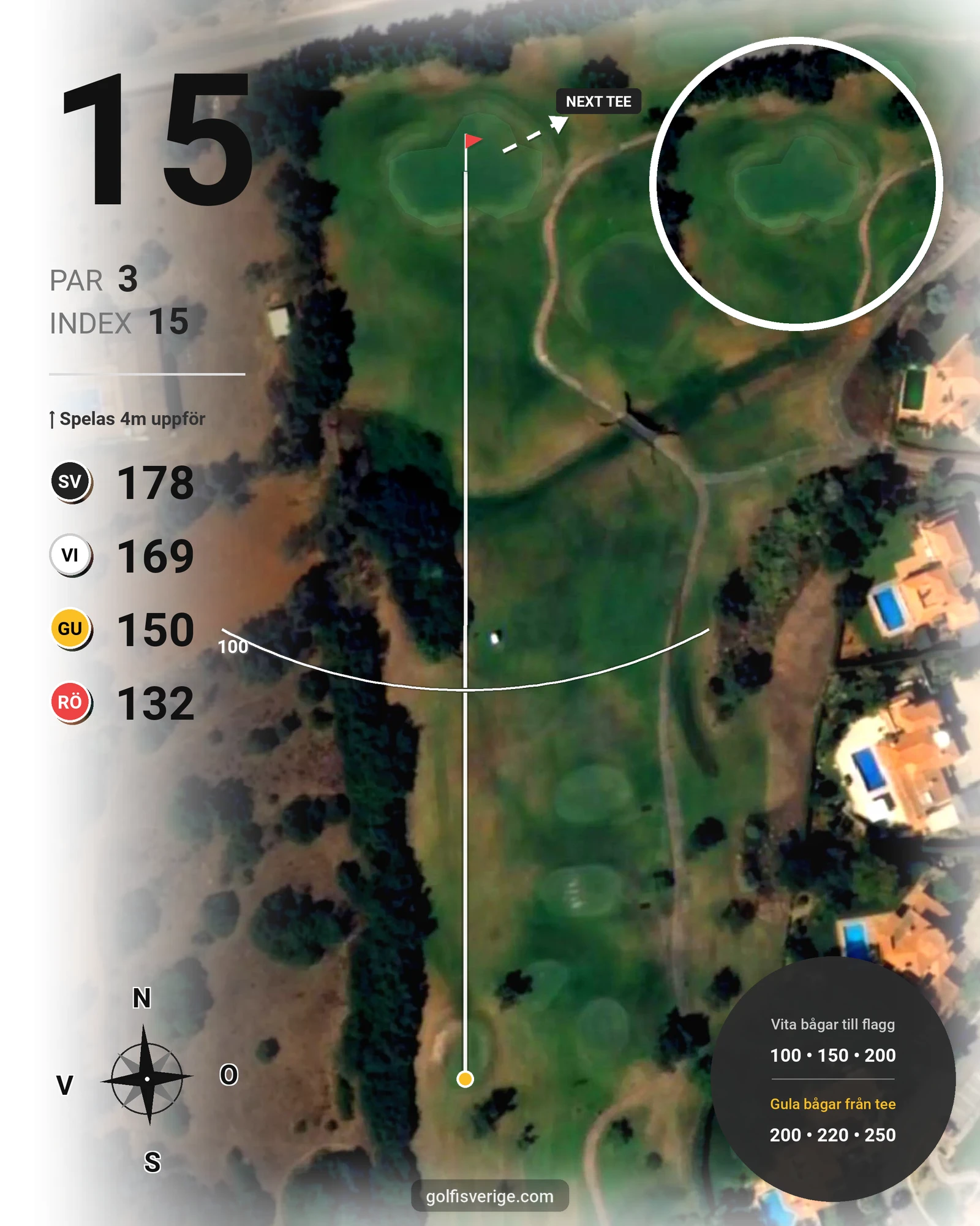 Banguide Gramacho på SoloGolf - GolfiSpanien - Hål 15 karta