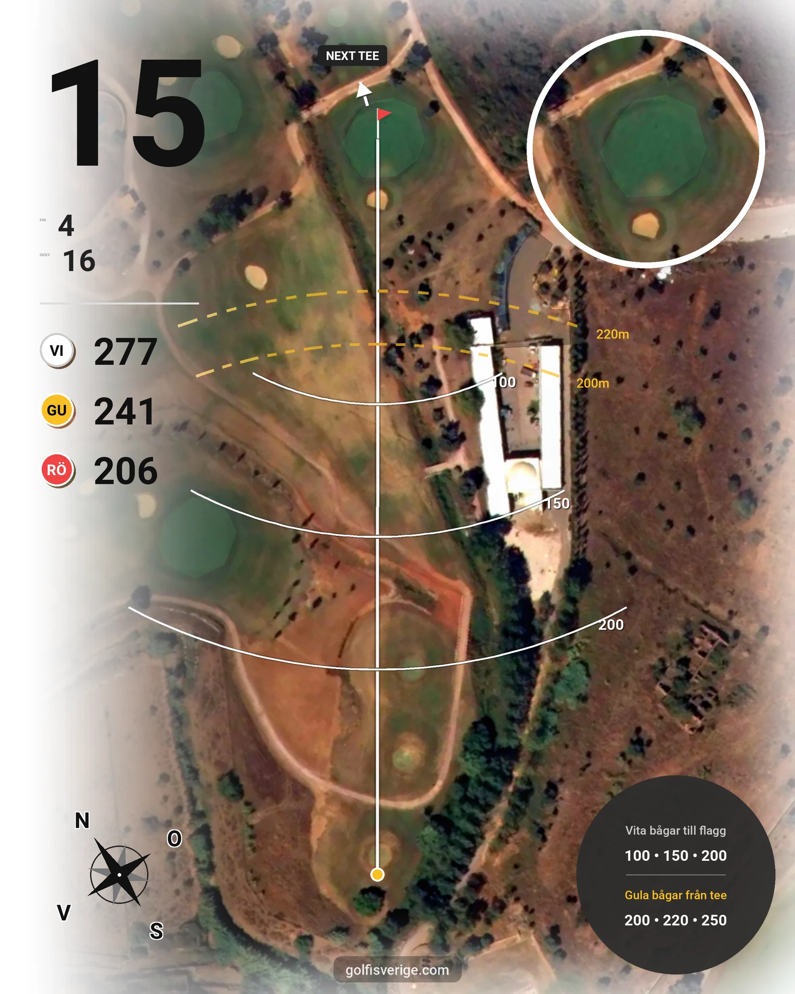 Banguide Alamos på SoloGolf - GolfiSpanien - Hål 15 karta