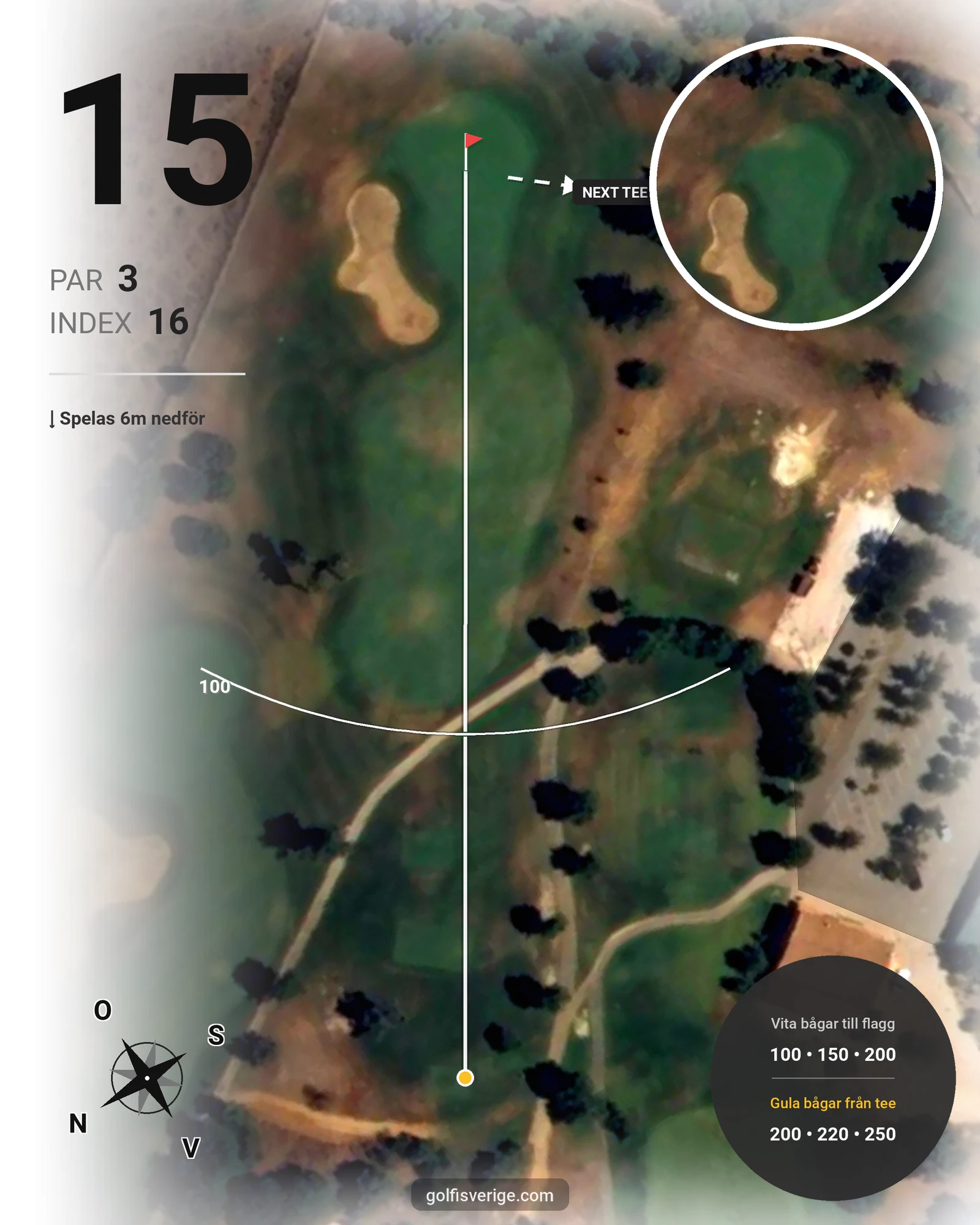 Banguide Silves på SoloGolf - GolfiSpanien - Hål 15 karta