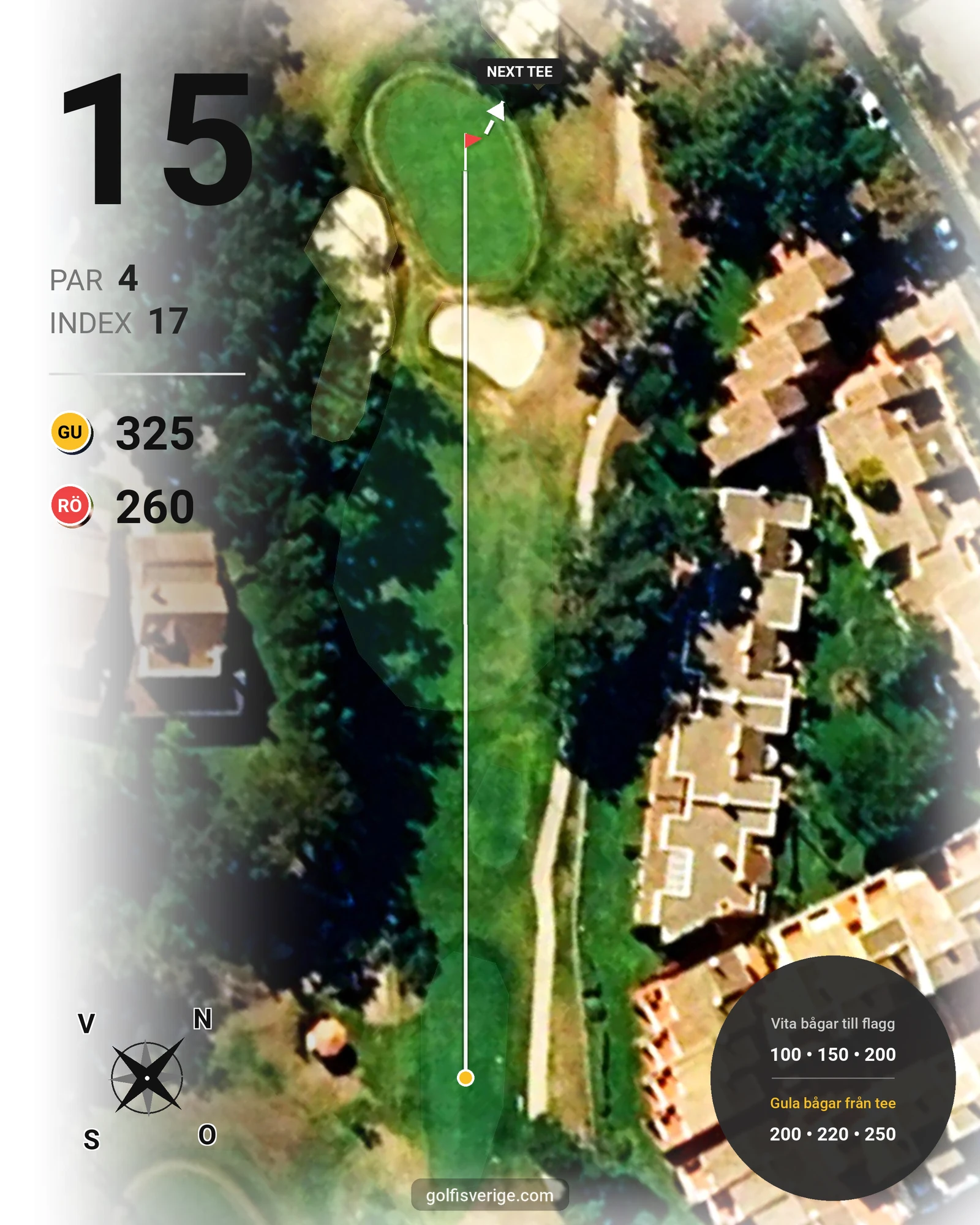Banguide Islantilla 1-18 på SoloGolf - GolfiSpanien - Hål 15 karta