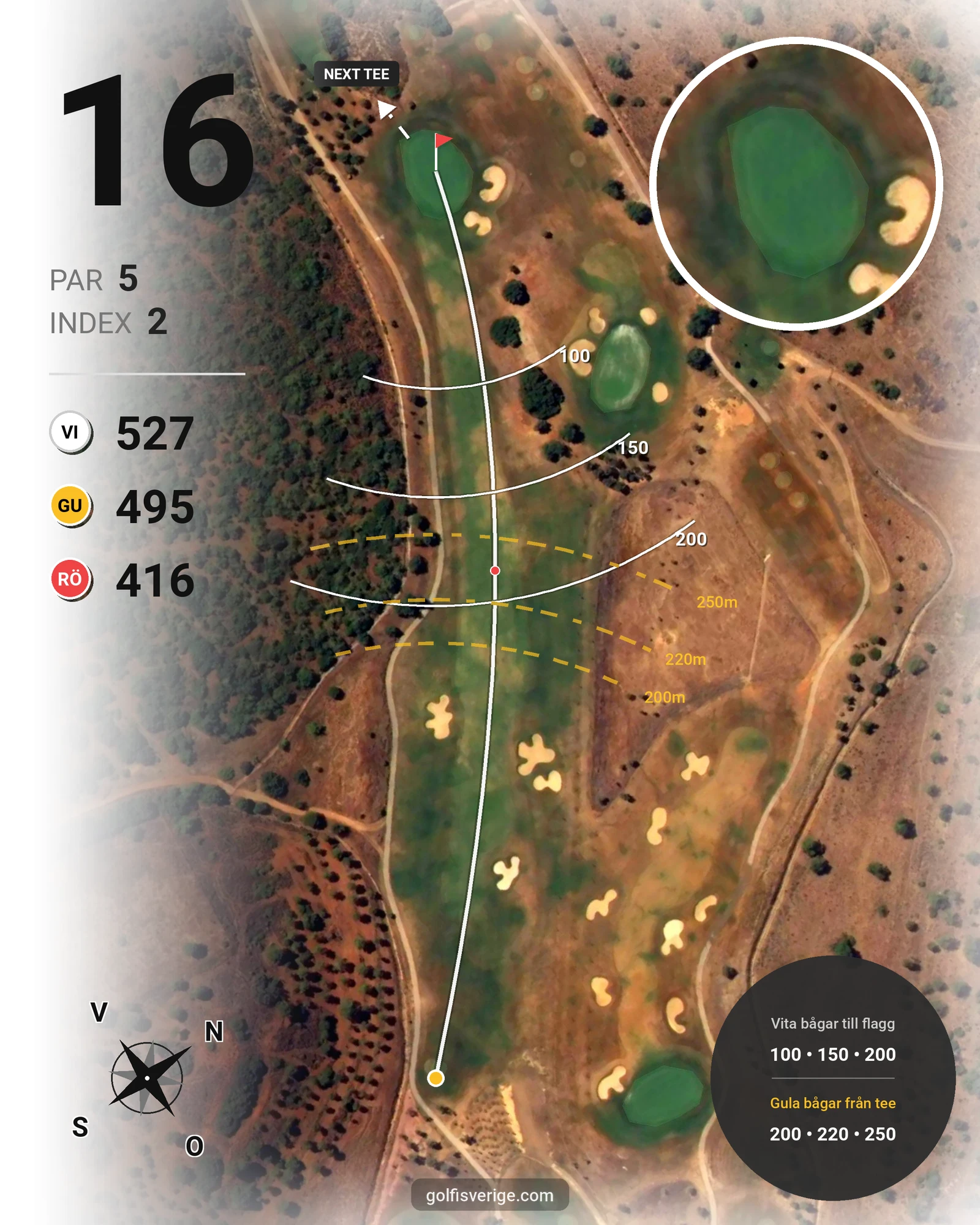 Banguide Morgado på SoloGolf - GolfiSpanien - Hål 16 karta