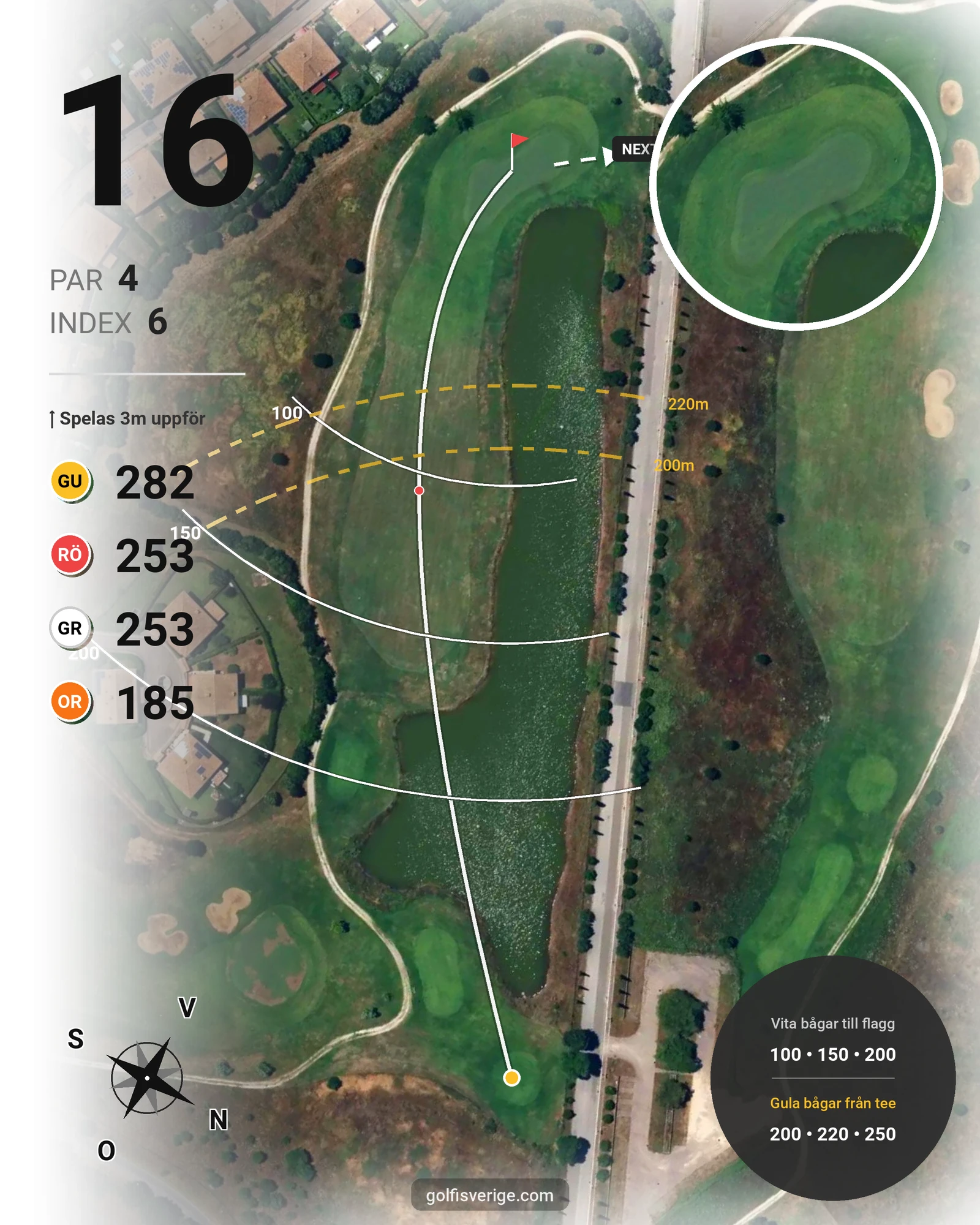 Banguide TdC Family på SoloGolf - GolfiSpanien - Hål 16 karta