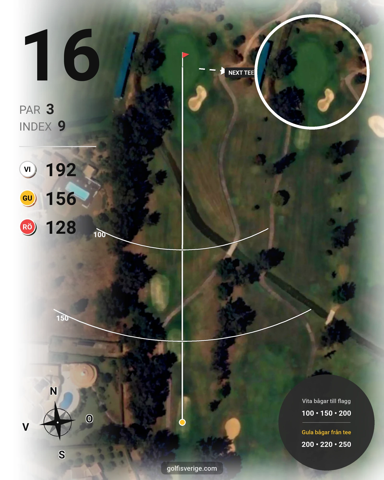 Banguide Penina Championship Course på SoloGolf - GolfiSpanien - Hål 16 karta