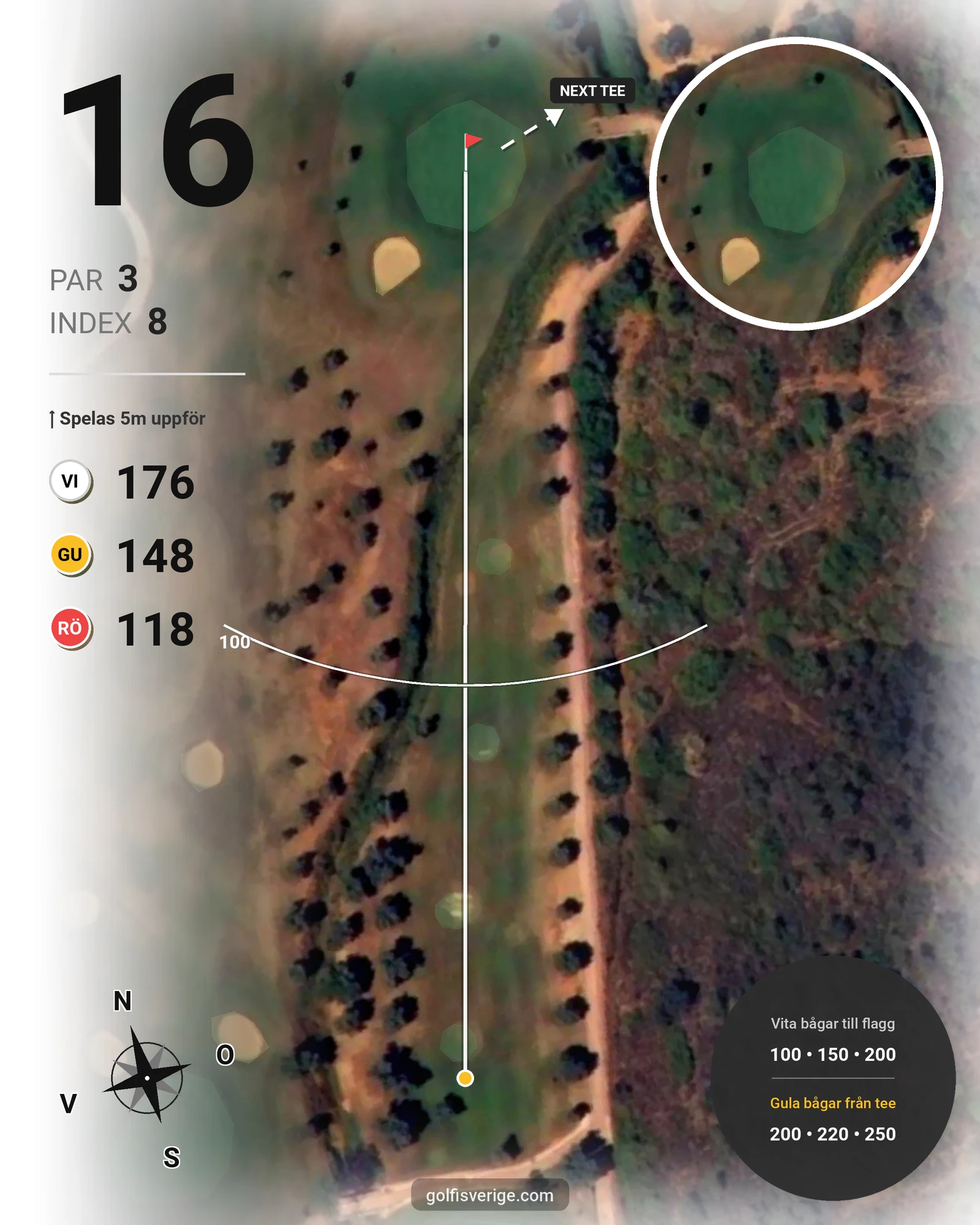 Banguide Alamos på SoloGolf - GolfiSpanien - Hål 16 karta