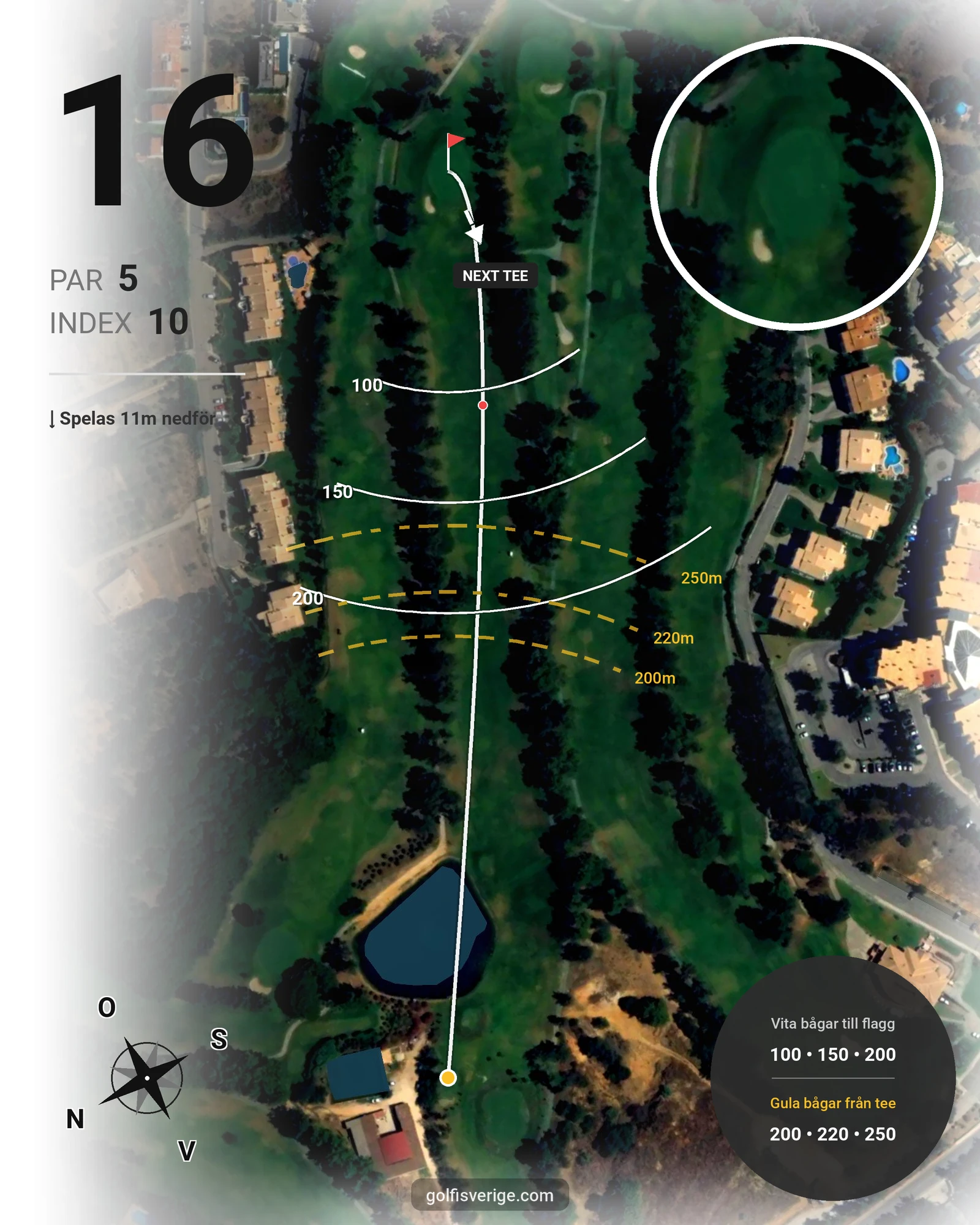 Banguide Alto på SoloGolf - GolfiSpanien - Hål 16 karta