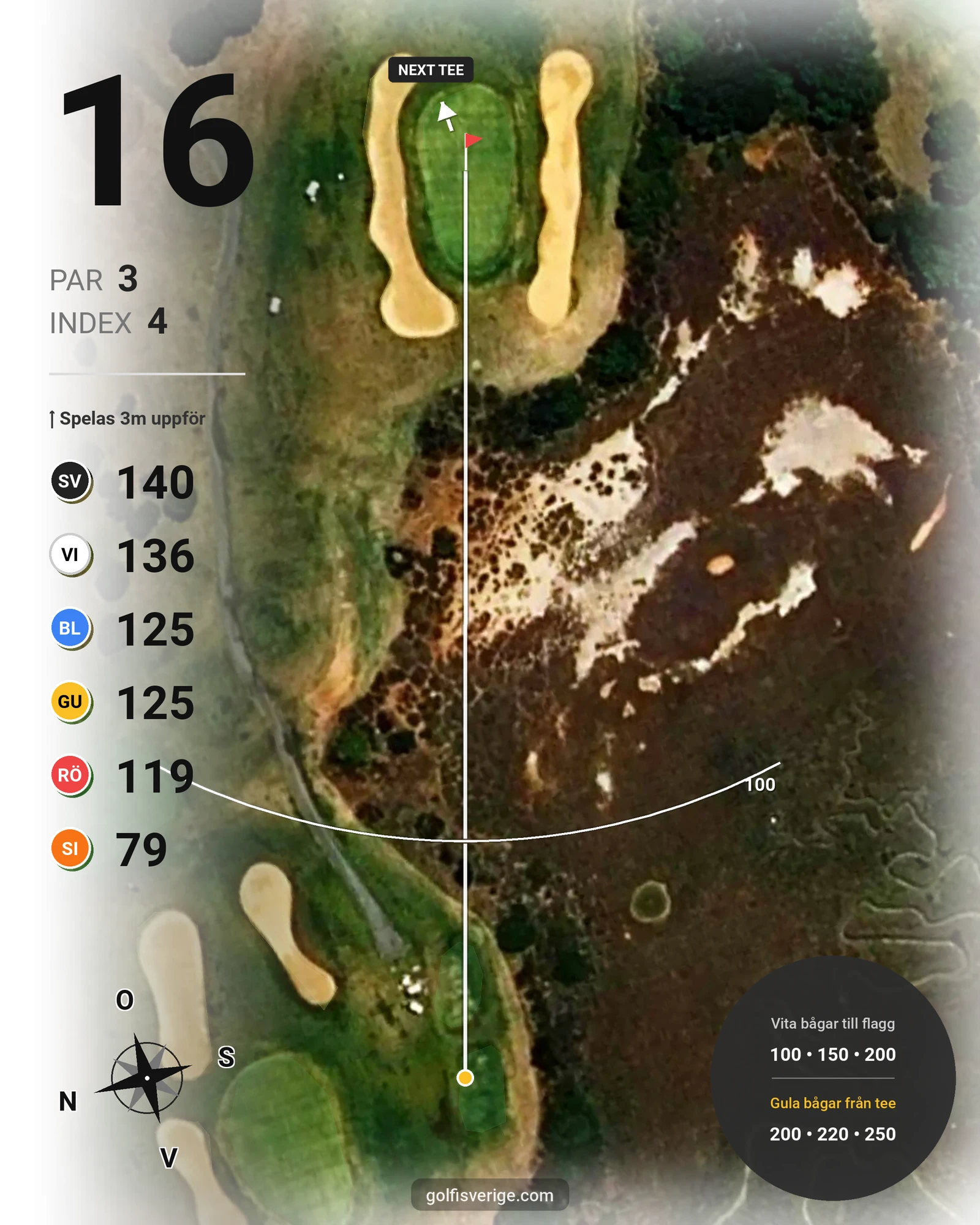 Banguide El Rompido Norte på SoloGolf - GolfiSpanien - Hål 16 karta