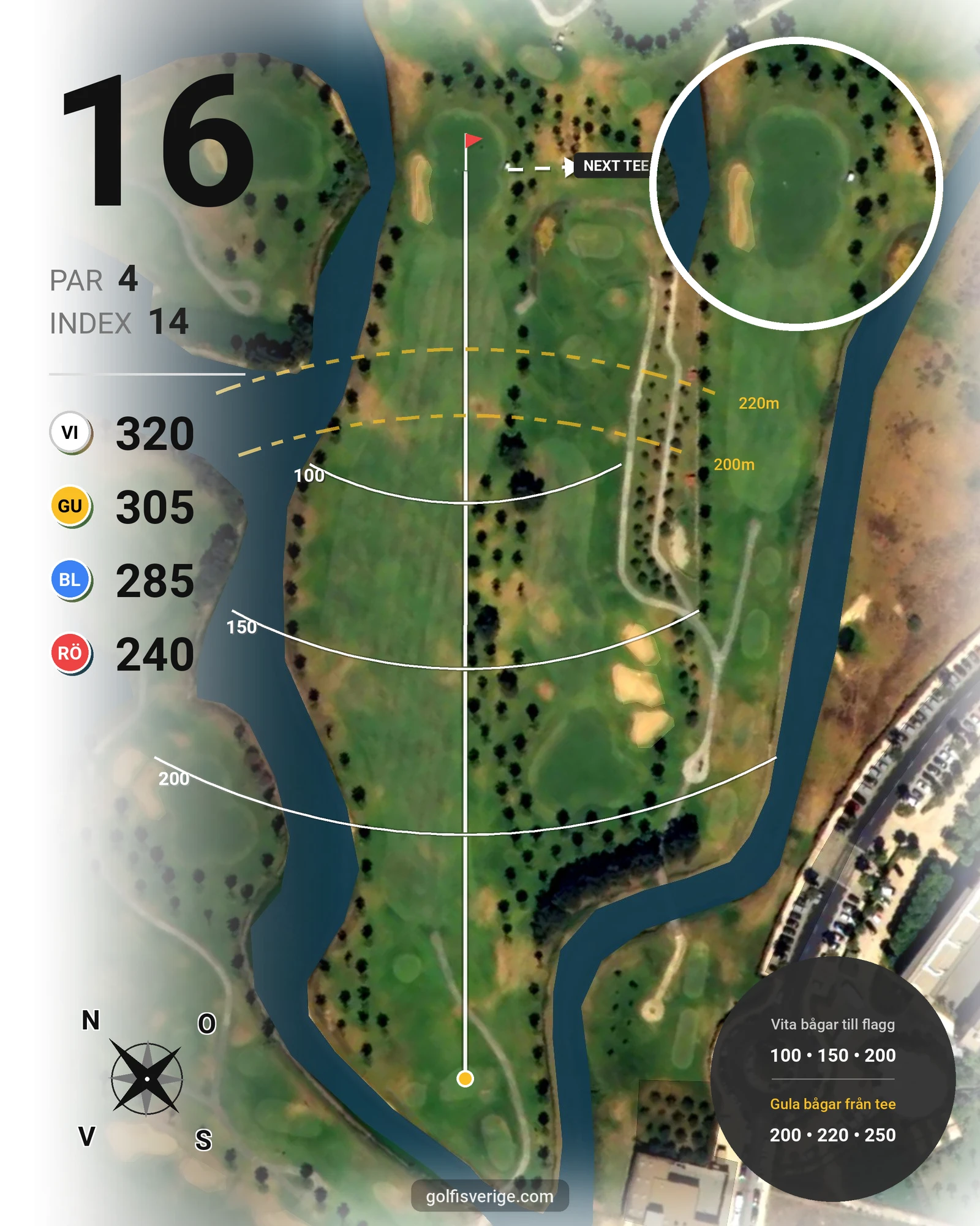 Banguide Salgados på SoloGolf - GolfiSpanien - Hål 16 karta