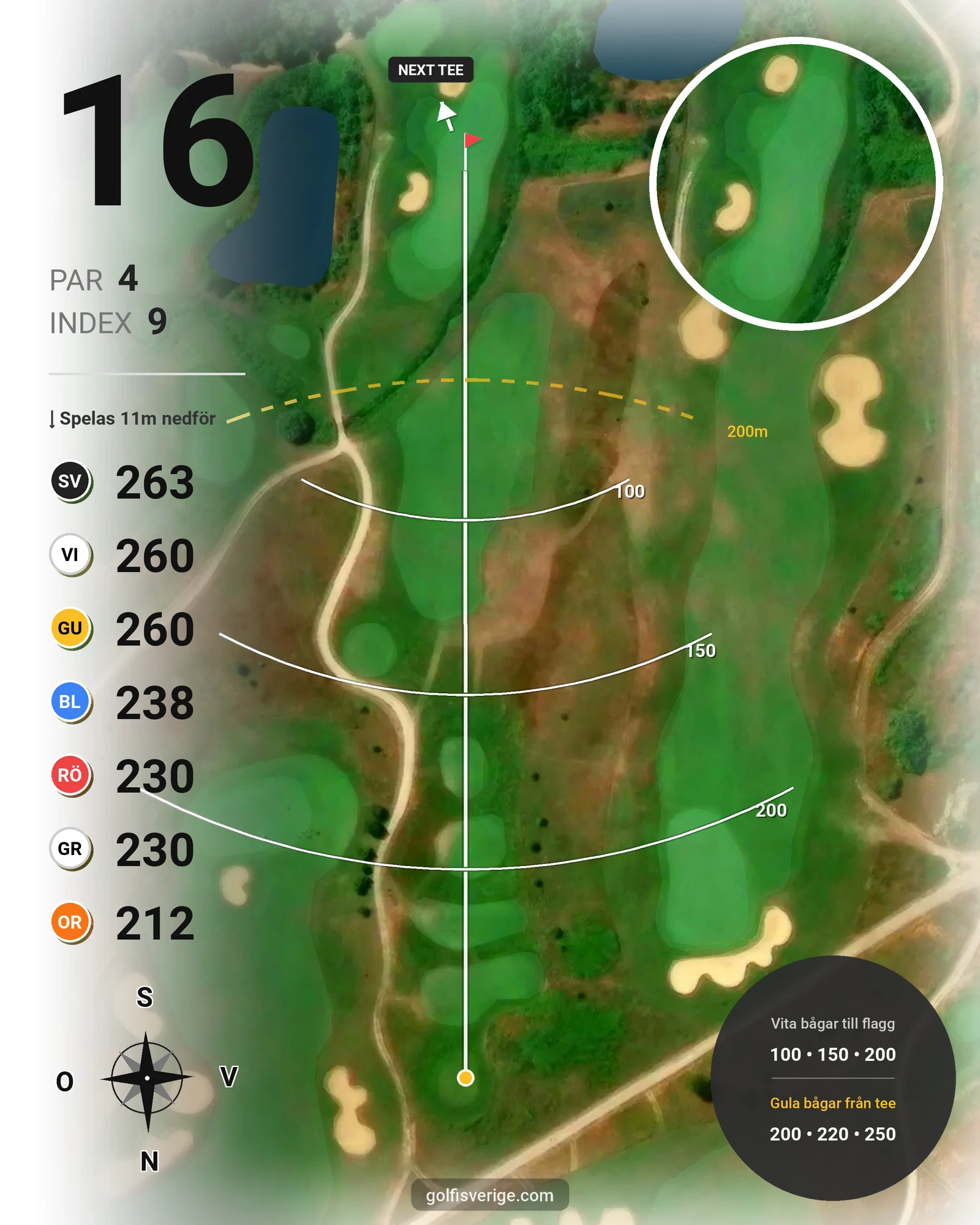 Banguide Terre dei Consoli på SoloGolf - GolfiSpanien - Hål 16 karta