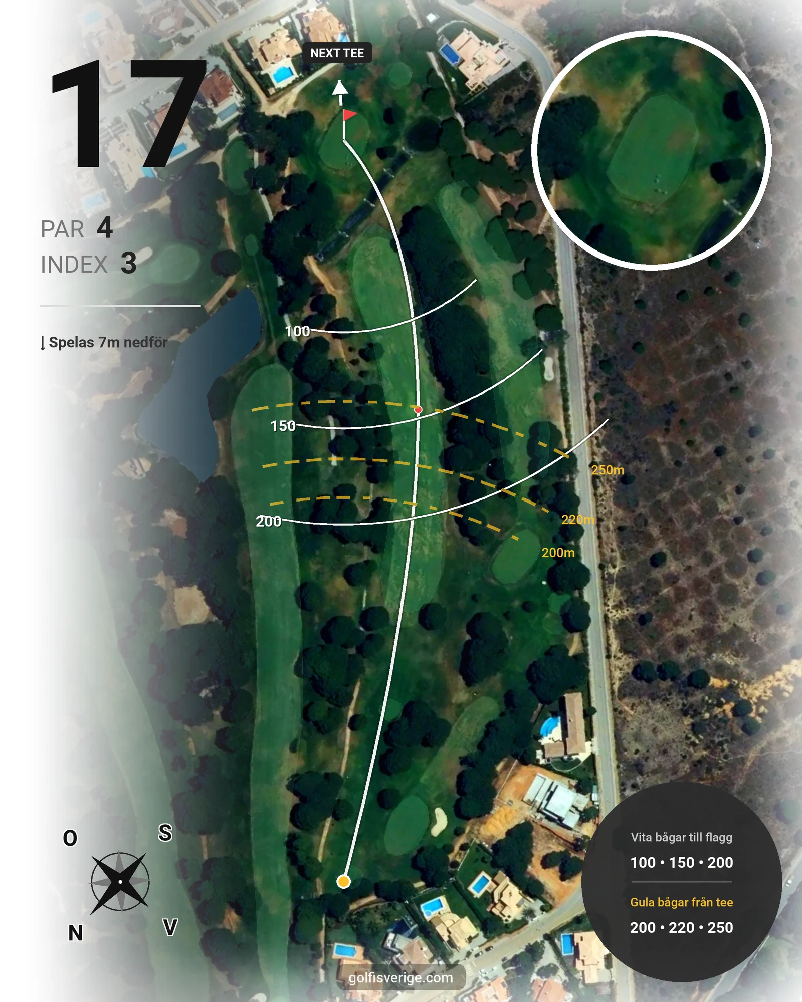 Banguide Vila Sol 10-27  på SoloGolf - GolfiSpanien - Hål 17 karta