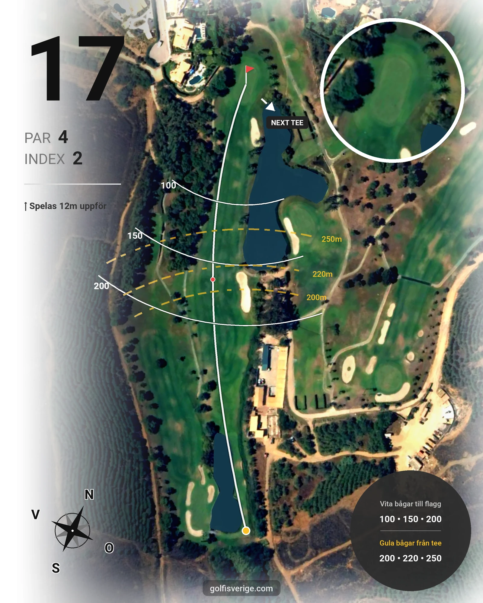 Banguide Santo Antonio på SoloGolf - GolfiSpanien - Hål 17 karta