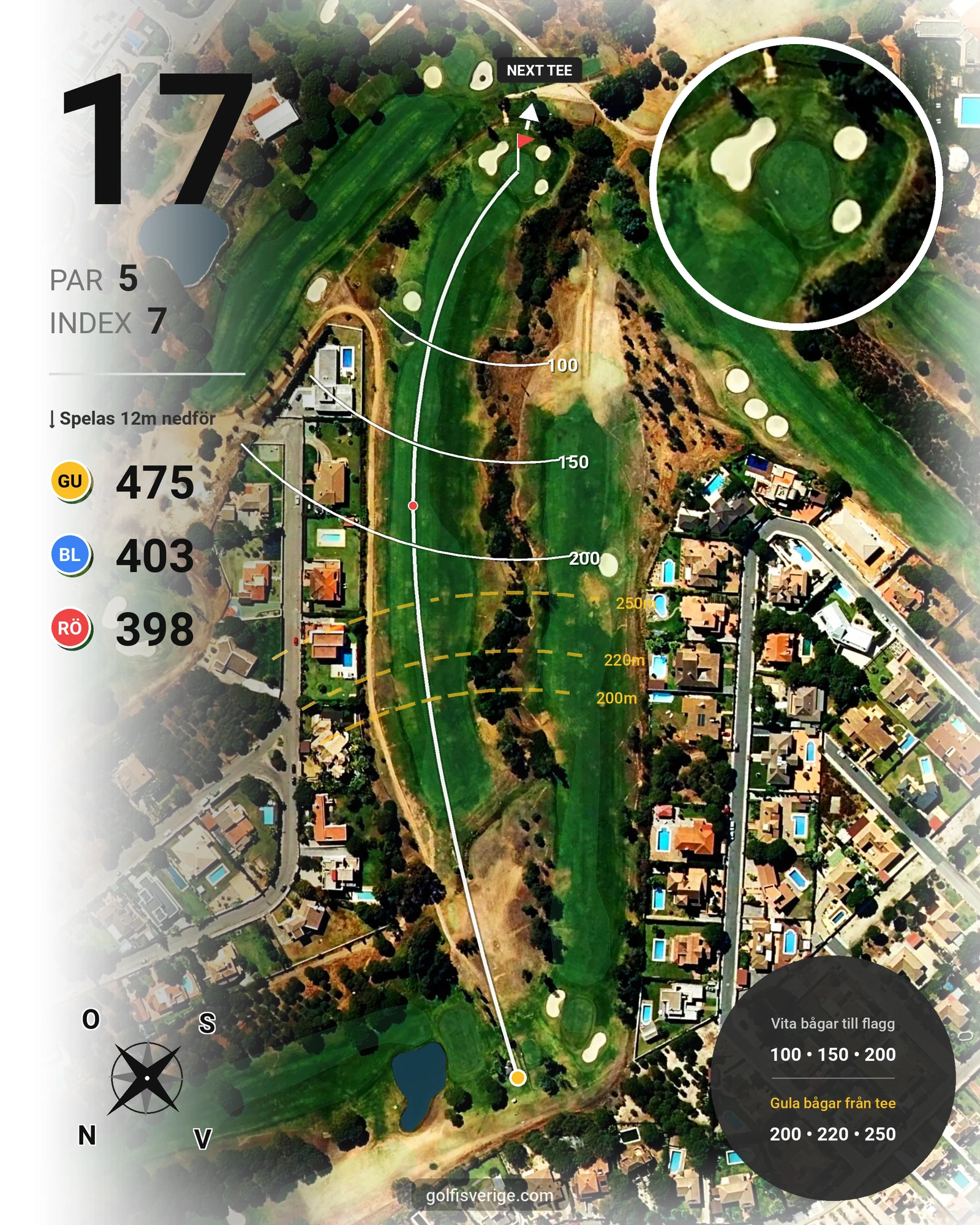 Banguide Bellavista på SoloGolf - GolfiSpanien - Hål 17 karta