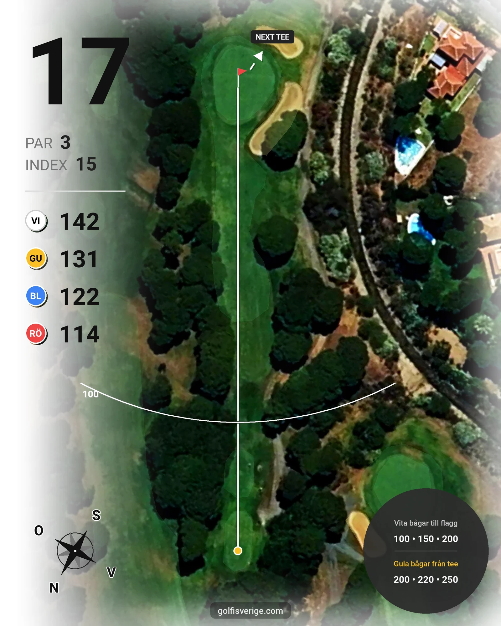 Banguide Nuevo Portil på SoloGolf - GolfiSpanien - Hål 17 karta